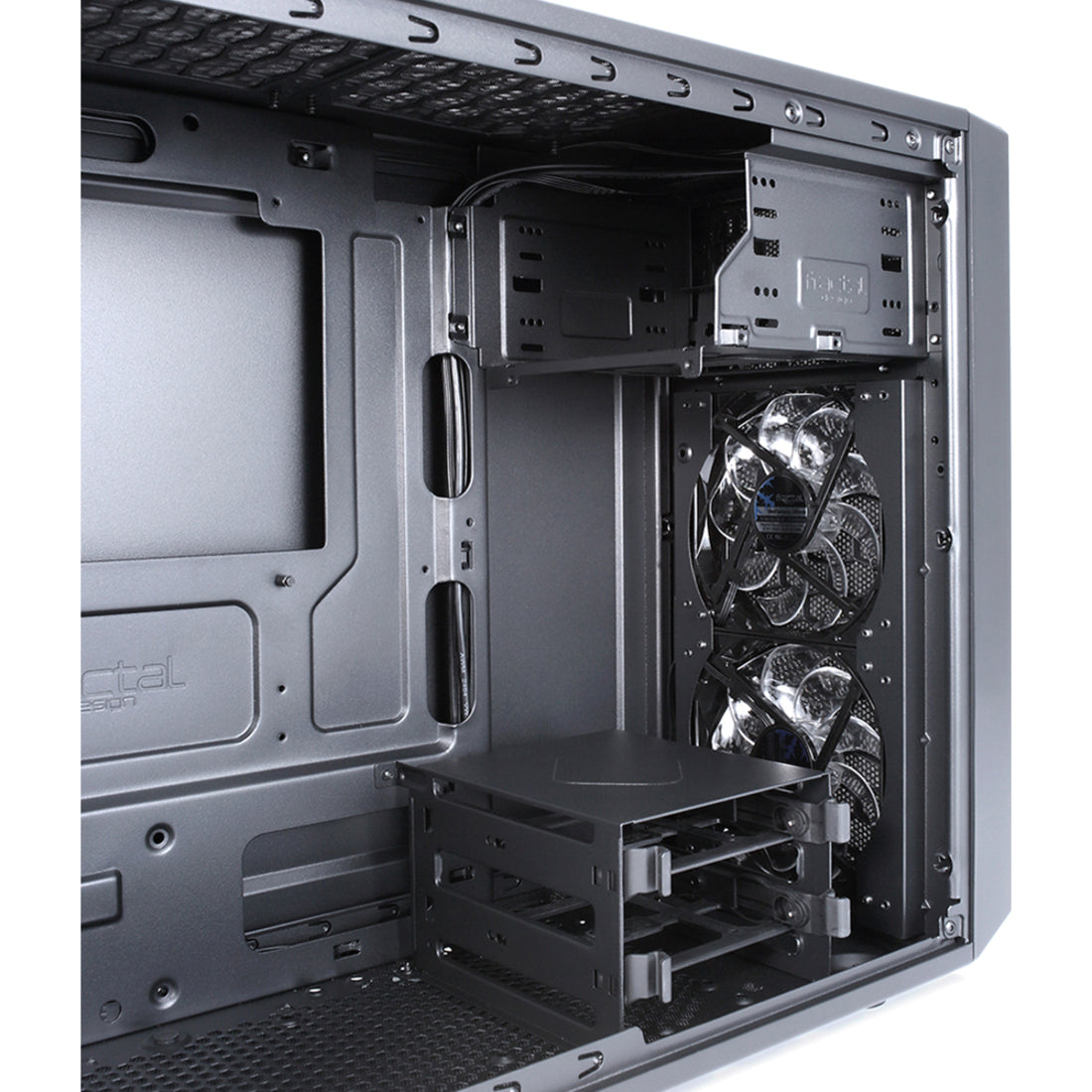 Fractal Design FD-CA-FOCUS-BK-W Focus G Computer Case with Side Window, Mid-tower, Black, 5 Expansion Bays, 2 USB Ports