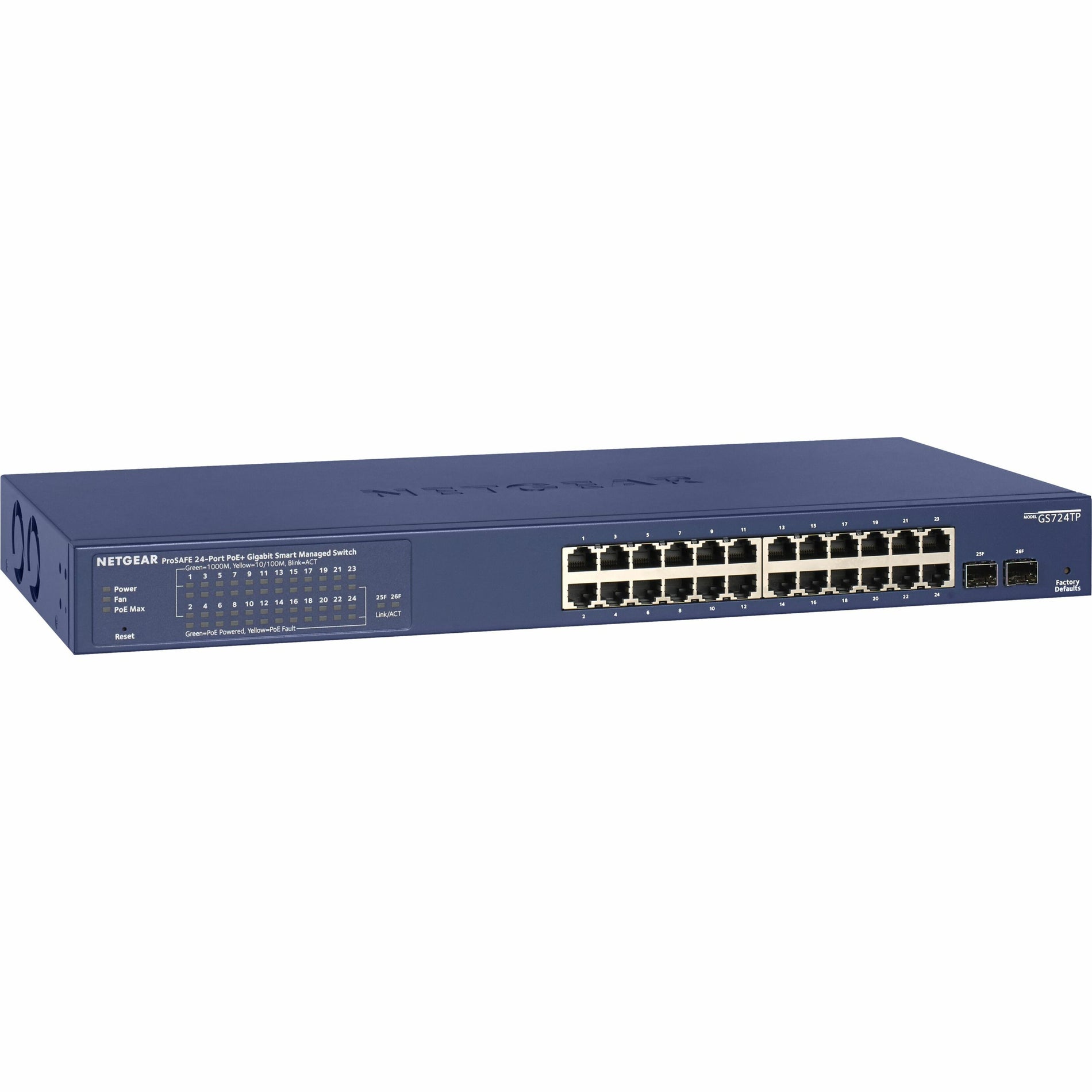 Netgear 24-Port Gigabit PoE+ Ethernet Smart Managed Pro Switch with 2 SFP Ports [Discontinued]