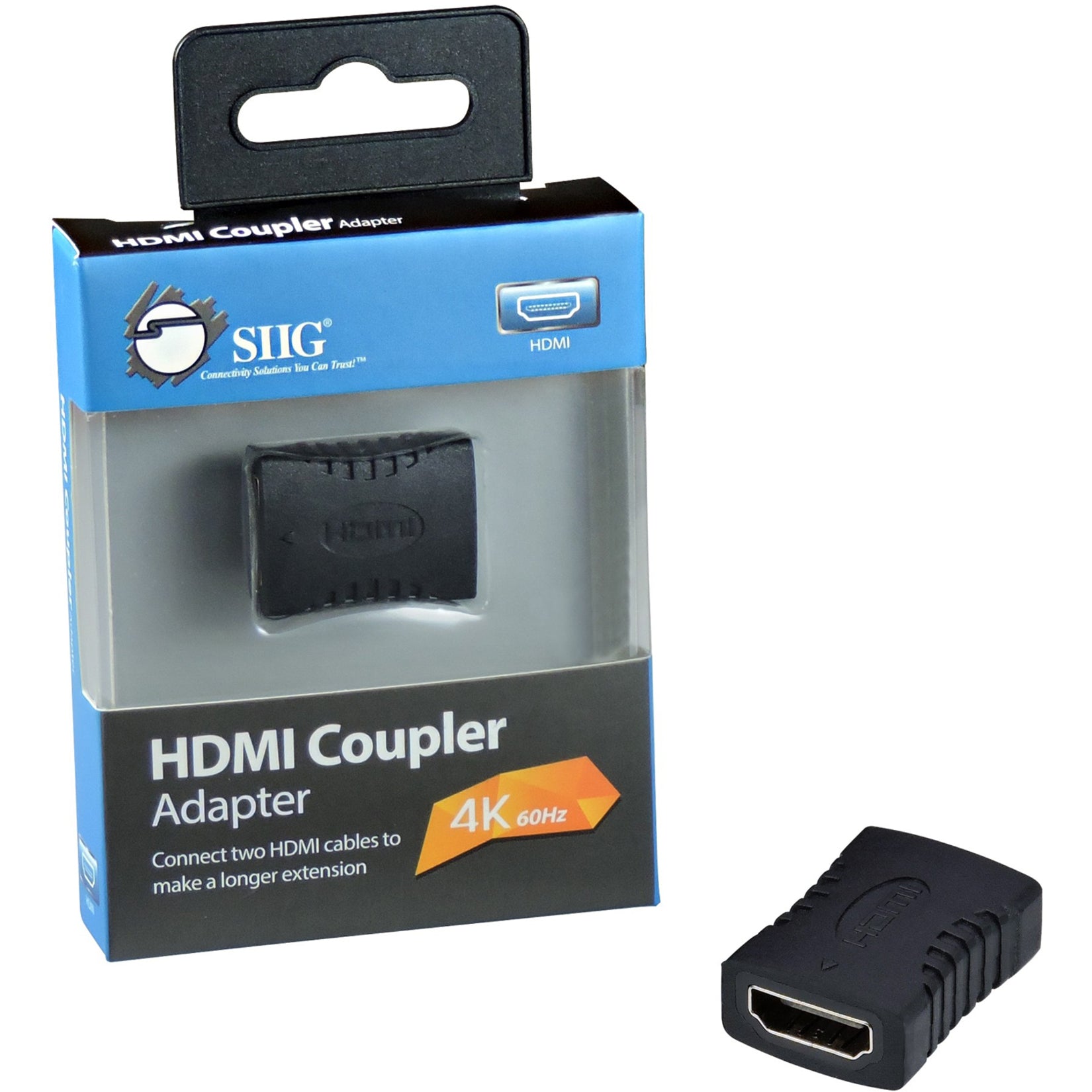 SIIG CE-H22H12-S1 HDMI Coupler Adapter, Corrosion Resistance, Gold-Plated Connectors