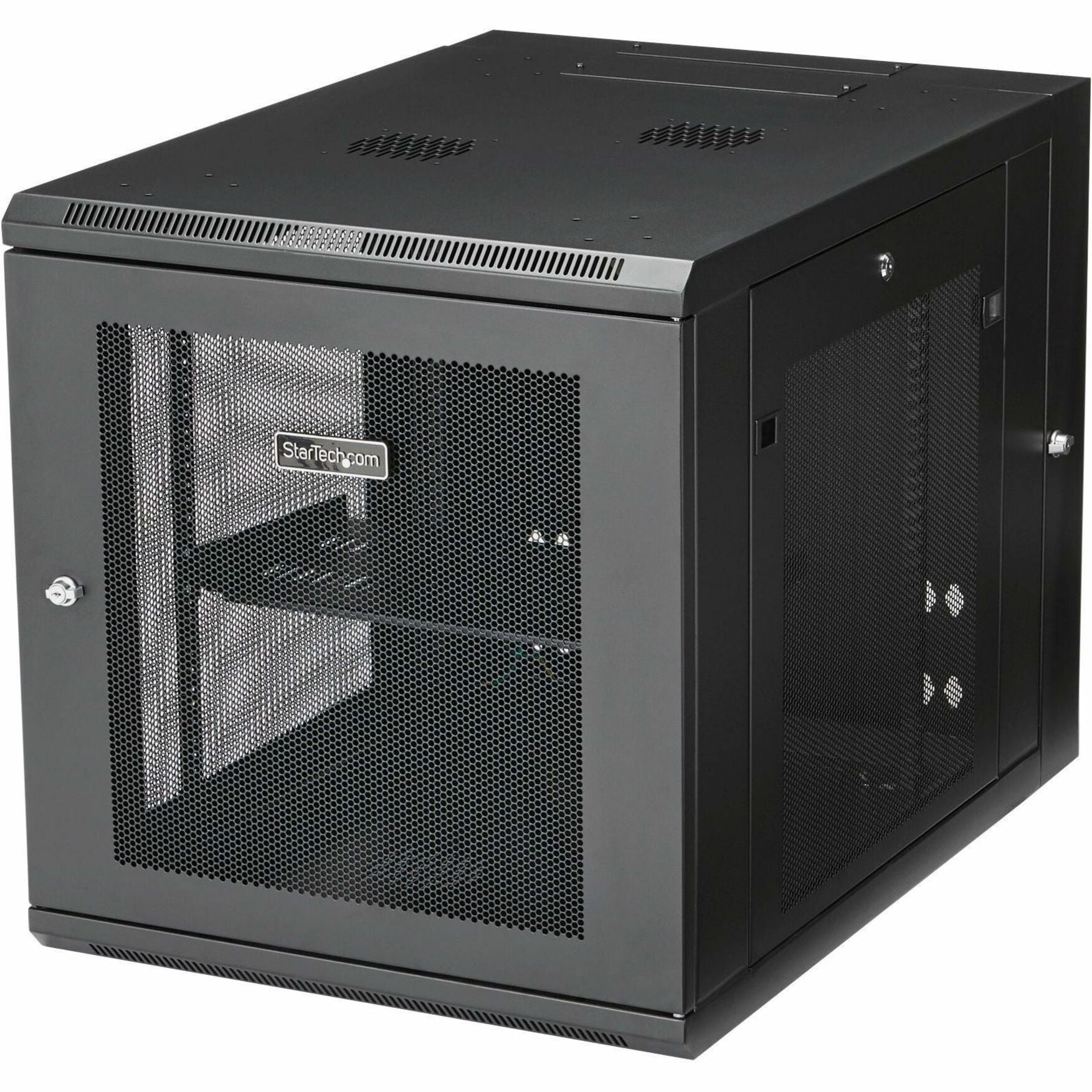 StarTech.com RK1232WALHM 12U Wall-Mount Server Rack Cabinet - Hinged E ...