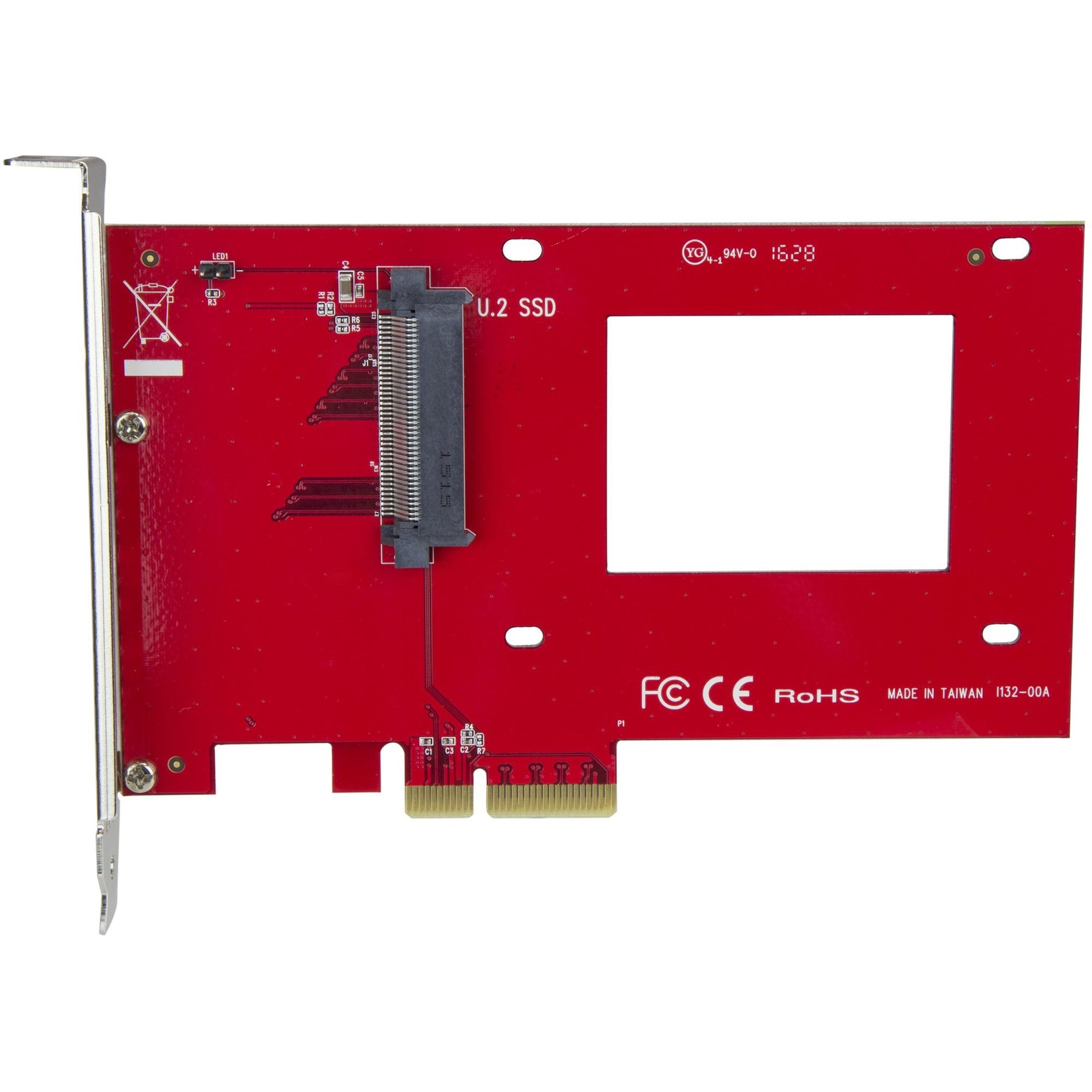 StarTech.com PEX4SFF8639 U.2 to PCIe Adapter for 2.5" U.2 NVMe SSD, SFF-8639, x4 PCI Express 3.0