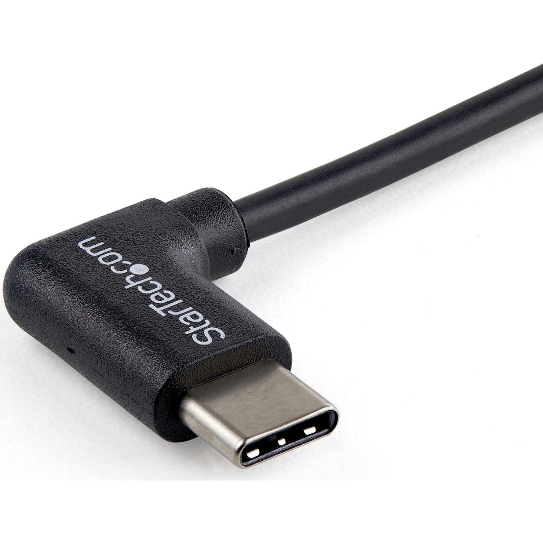 StarTech.com USB2AC1MR USB-A to USB-C Cable - Right-Angle - 1m 3ft, Fast Charging, Data Transfer, Bend Resistant
