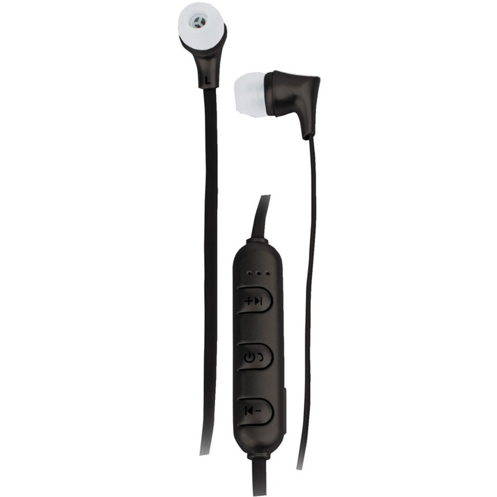 iEssentials IE-BTELX-BK LUX Earset, Wireless Bluetooth Earbuds with On-cable Microphone, Black