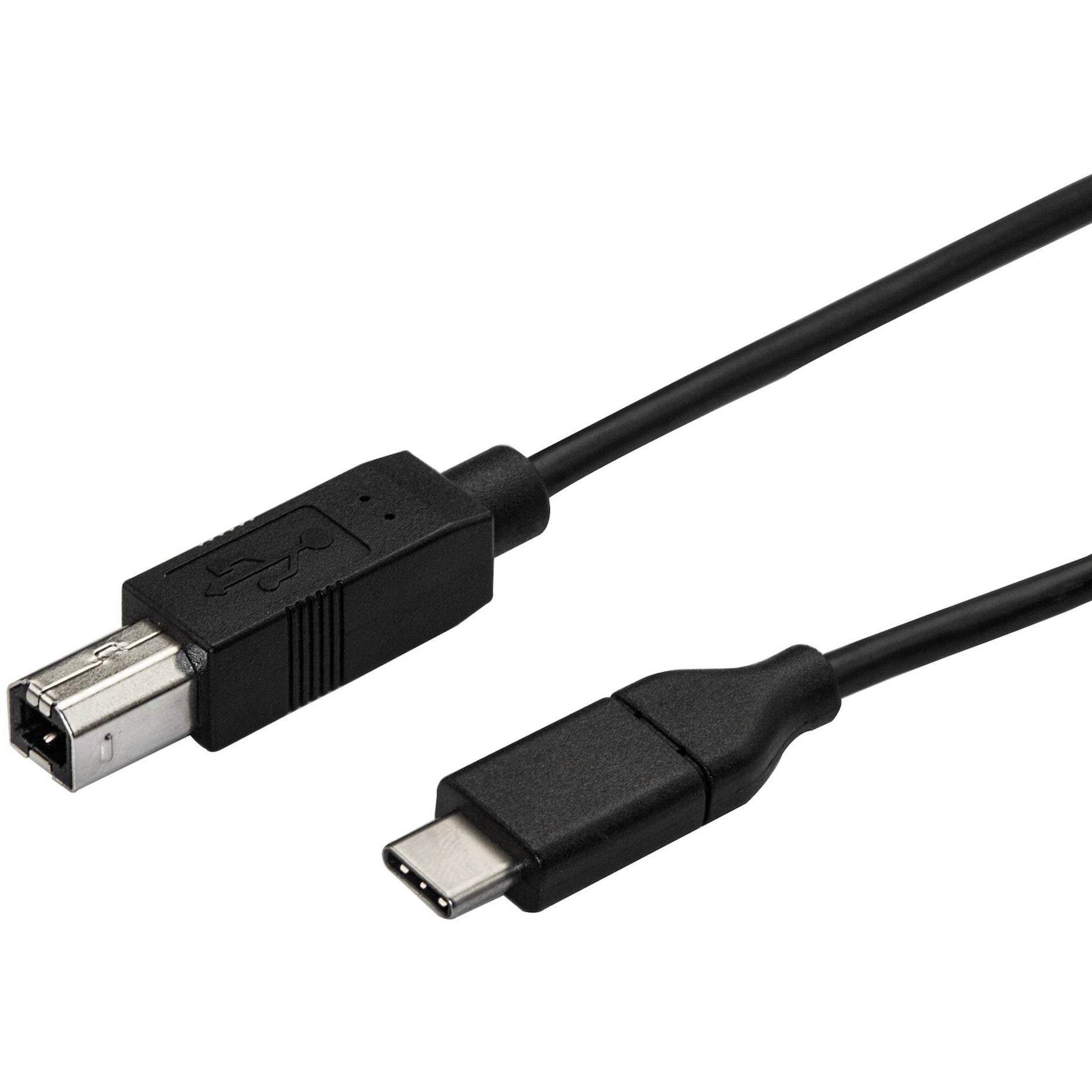 StarTech.com USB2CB50CM USB-C to USB-B Printer Cable - M/M - USB 2.0, 0.5m, Black