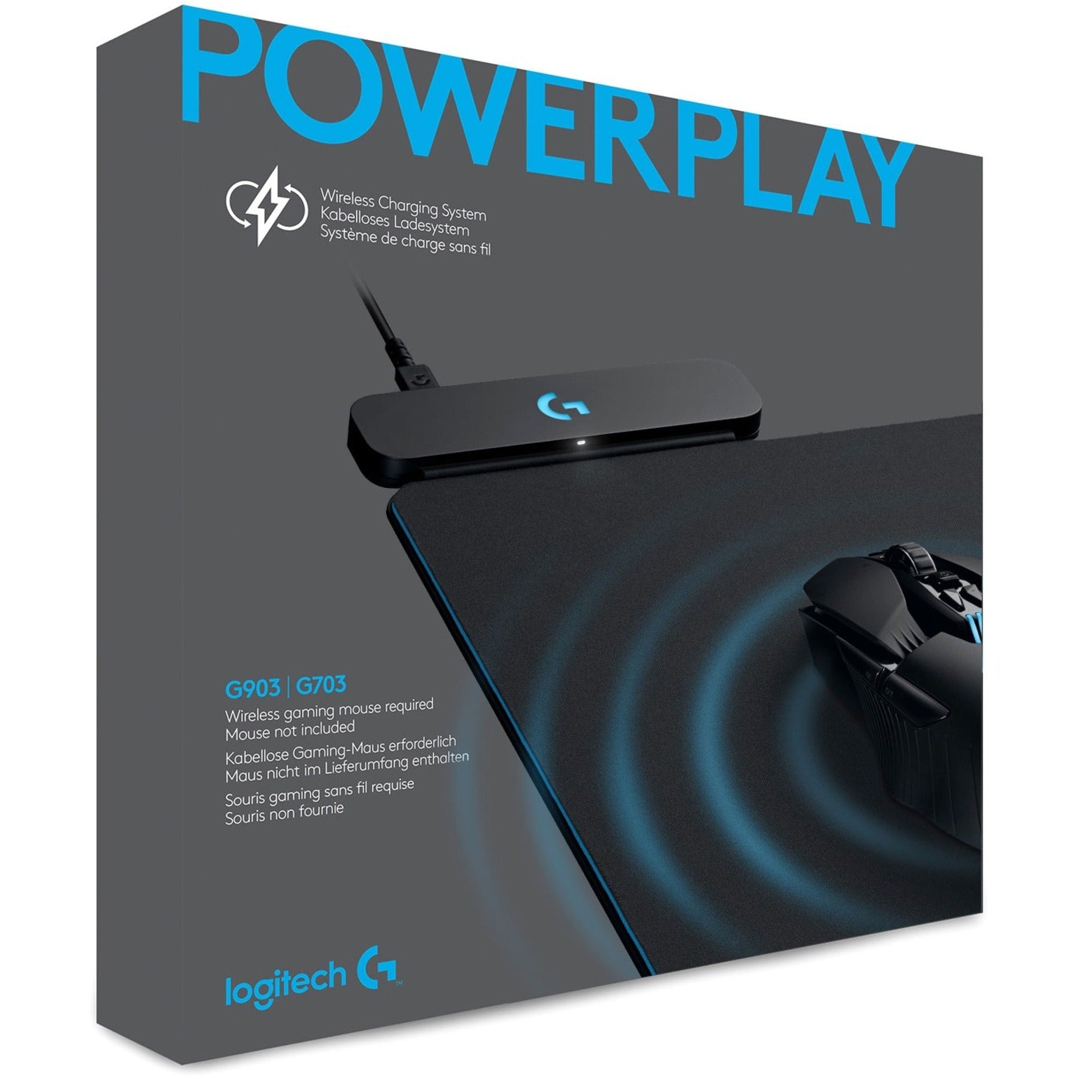 Logitech 943-000109 POWERPLAY Wireless Charging System, Gaming Accessory Kit