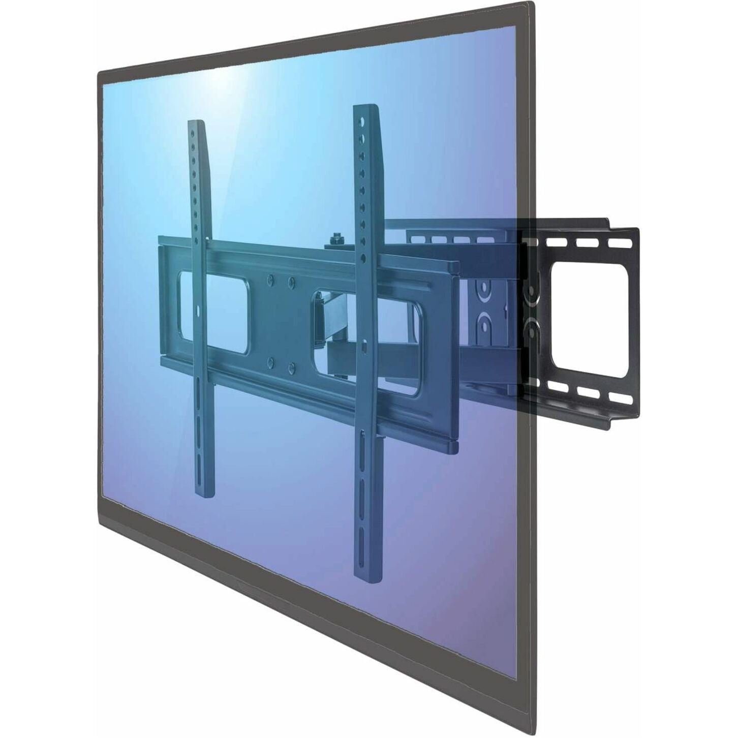 Manhattan 461283 Universal Flat-Panel TV Full-Motion Wall Mount, Wall, Full Motion, 1 screen, Screen Sizes: 37-65" , Black, VESA 200x200 to 600x400, Max 50kg, LFD, Tilt & Swivel with 3 Pivots