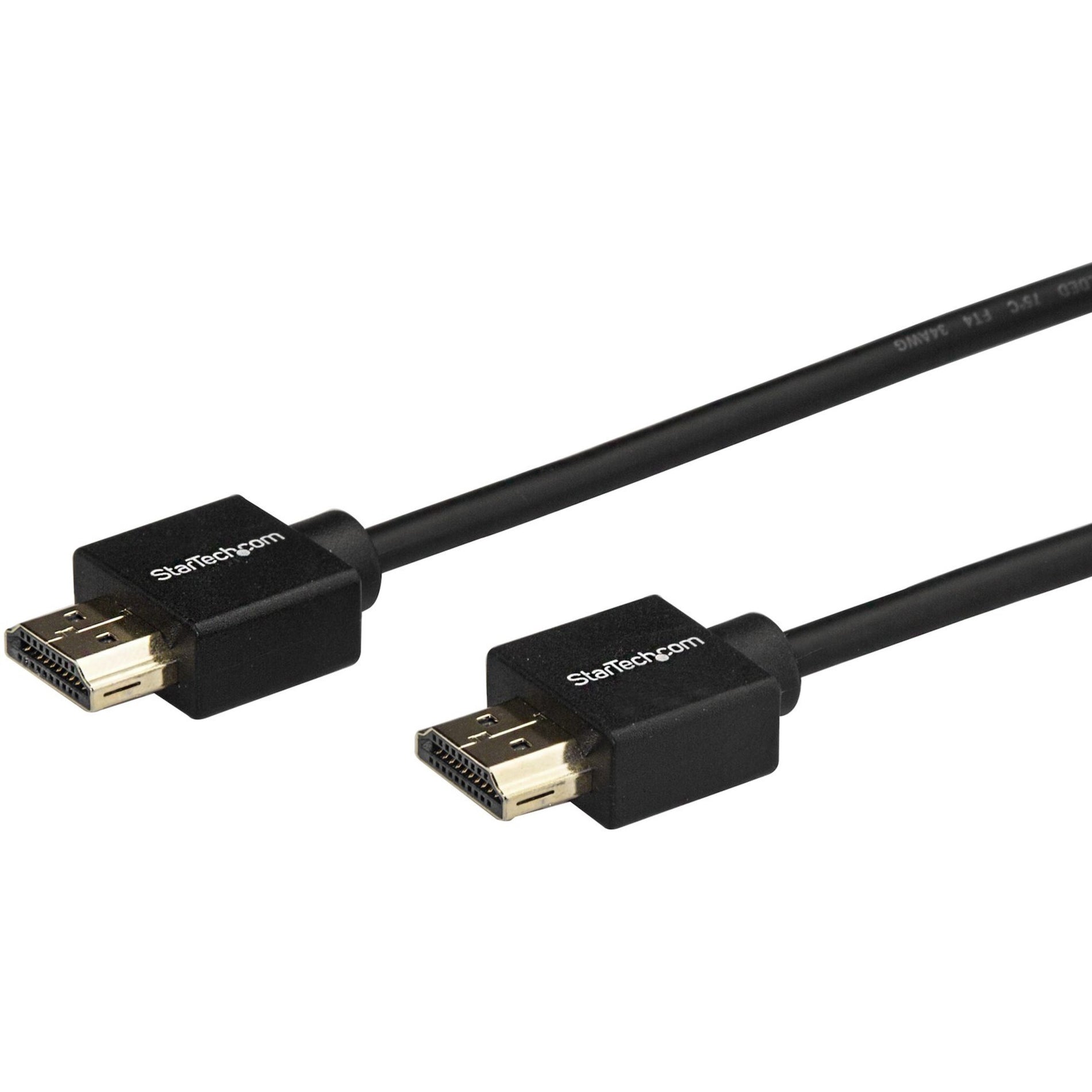 StarTech.com HDMM2MLP 6' 2m Certified HDMI 2.0 Cable w/ Gripping Connectors 4K 60Hz, Premium Video Cable