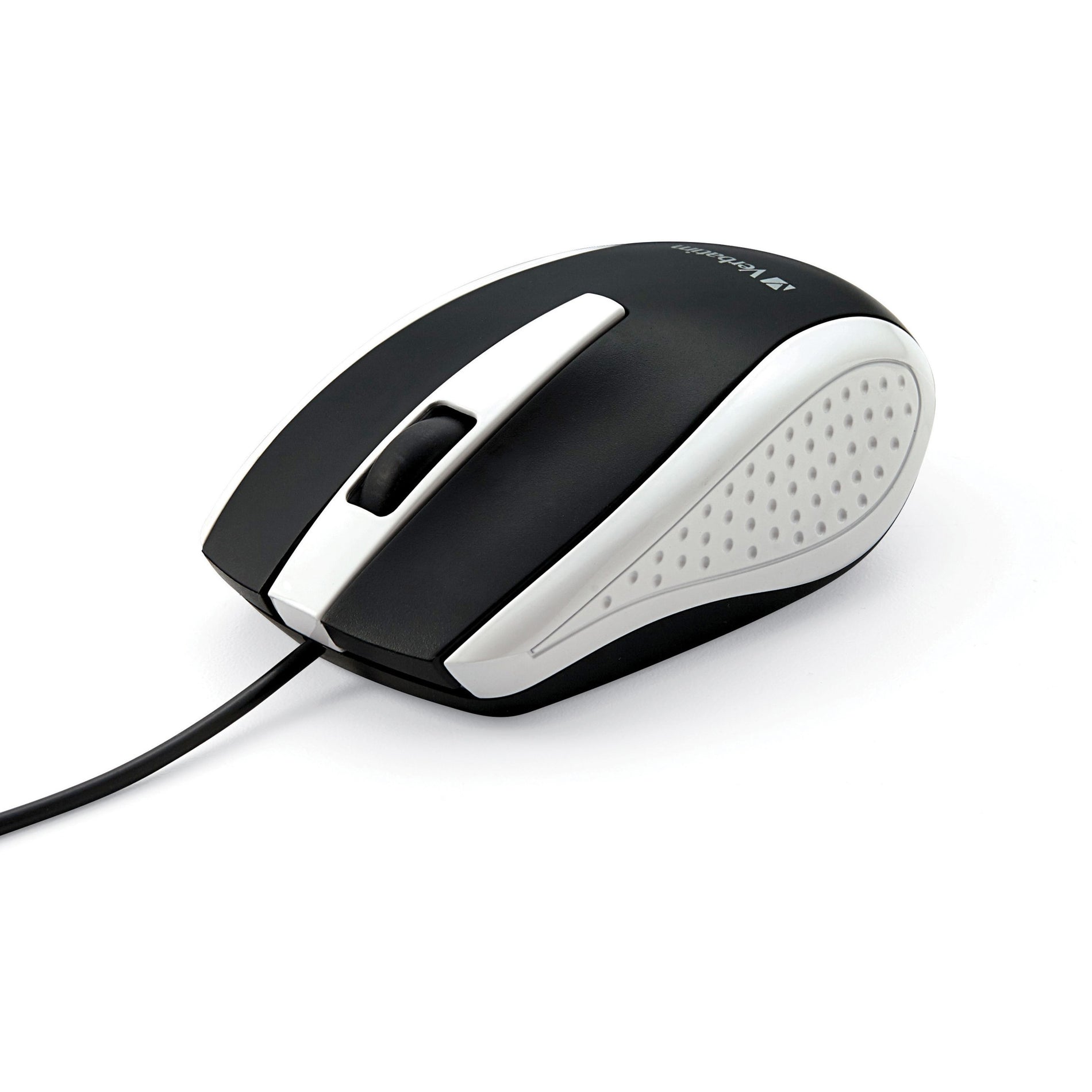 Verbatim 99740 Corded Notebook Optical Mouse - White, USB Type A