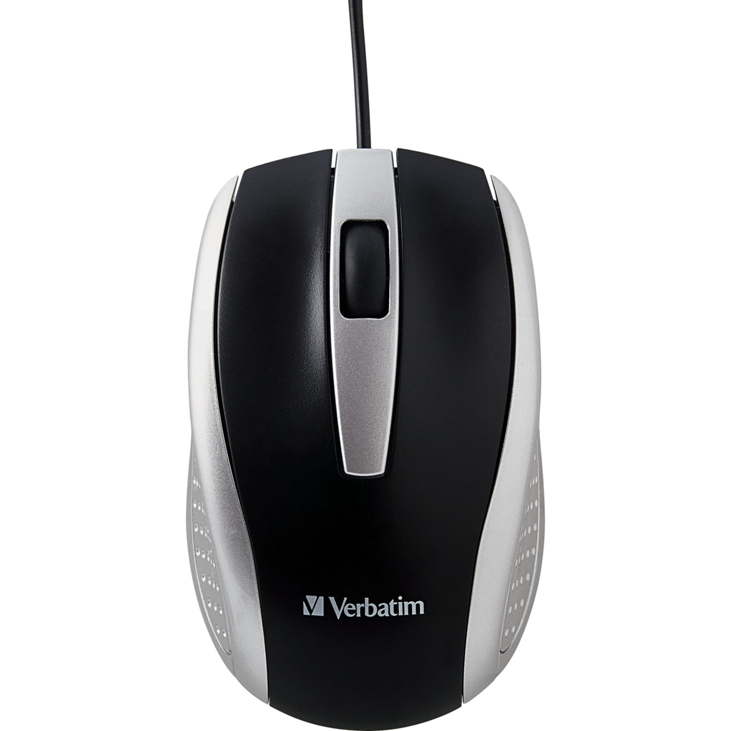 Verbatim 99741 Corded Notebook Optical Mouse, Silver/Black, for PCs & Macs