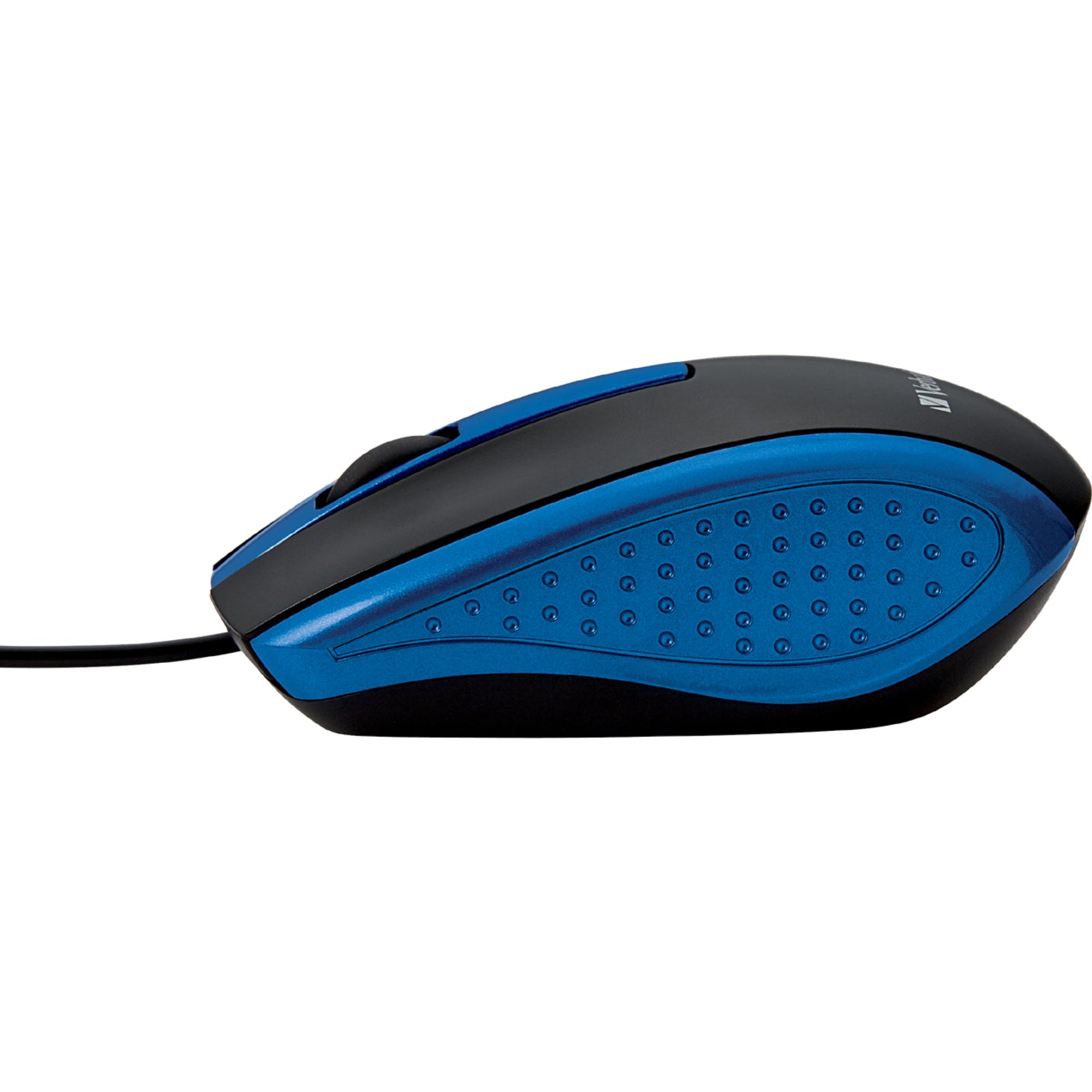 Verbatim 99743 Corded Notebook Optical Mouse - Blue, USB Type A, Scroll Wheel
