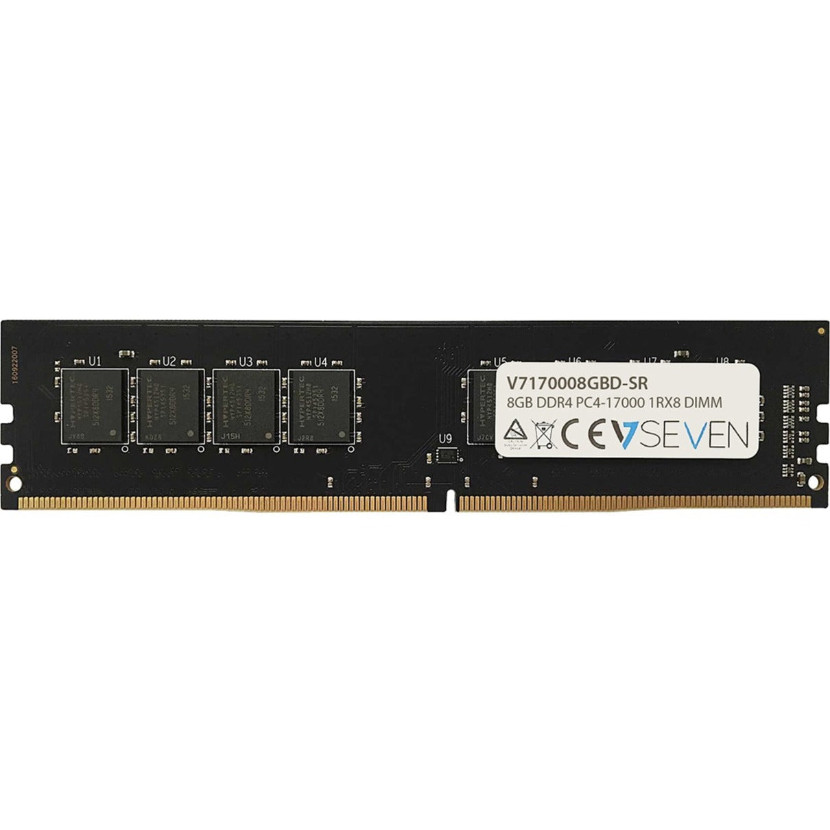 V7 V7170008GBD-SR 8GB DDR4 SDRAM Memory Module, High Performance RAM for Desktop PC