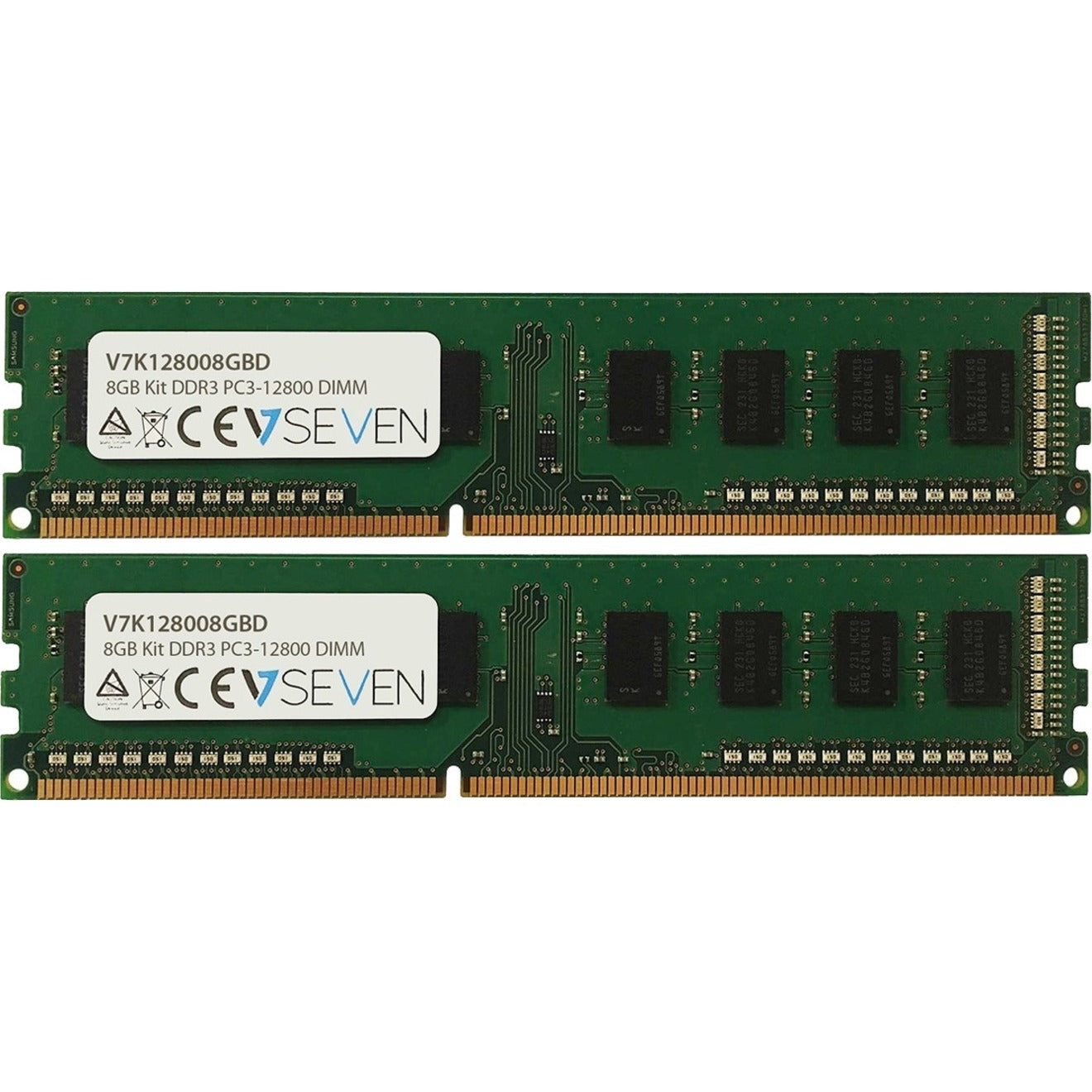 V7 V7K128008GBD 8GB DDR3 SDRAM Memory Module, High Performance RAM for Servers and Desktop PCs