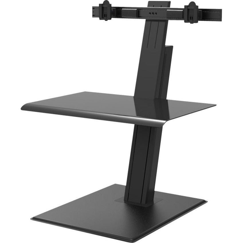 Humanscale QSEBD QuickStand Eco Dual Monitor Stand, Black - Height Adjustable, Cable Management, Portable