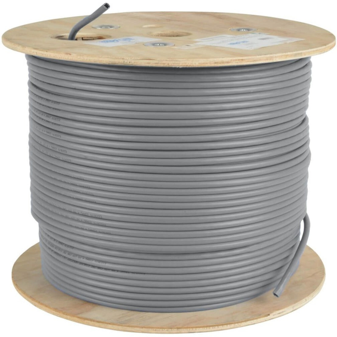 Tripp Lite N024-01K-GY Cat5e 350 MHz Bulk Solid-Core Plenum-Rated PVC Cable, Gray, 1000 ft.