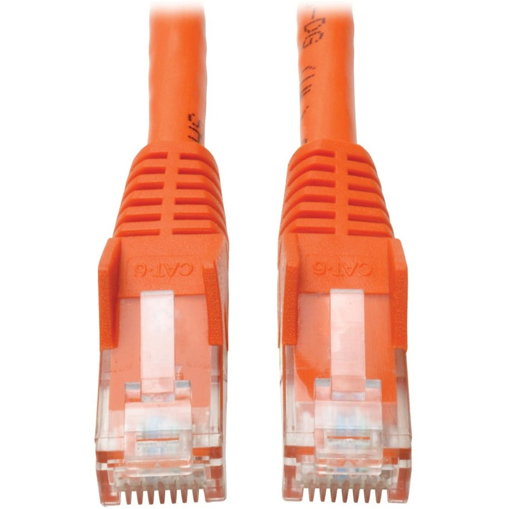 Tripp Lite N201-035-OR Cat.6 UTP Patch Network Cable, 35 ft, Gigabit, Snagless, Orange
