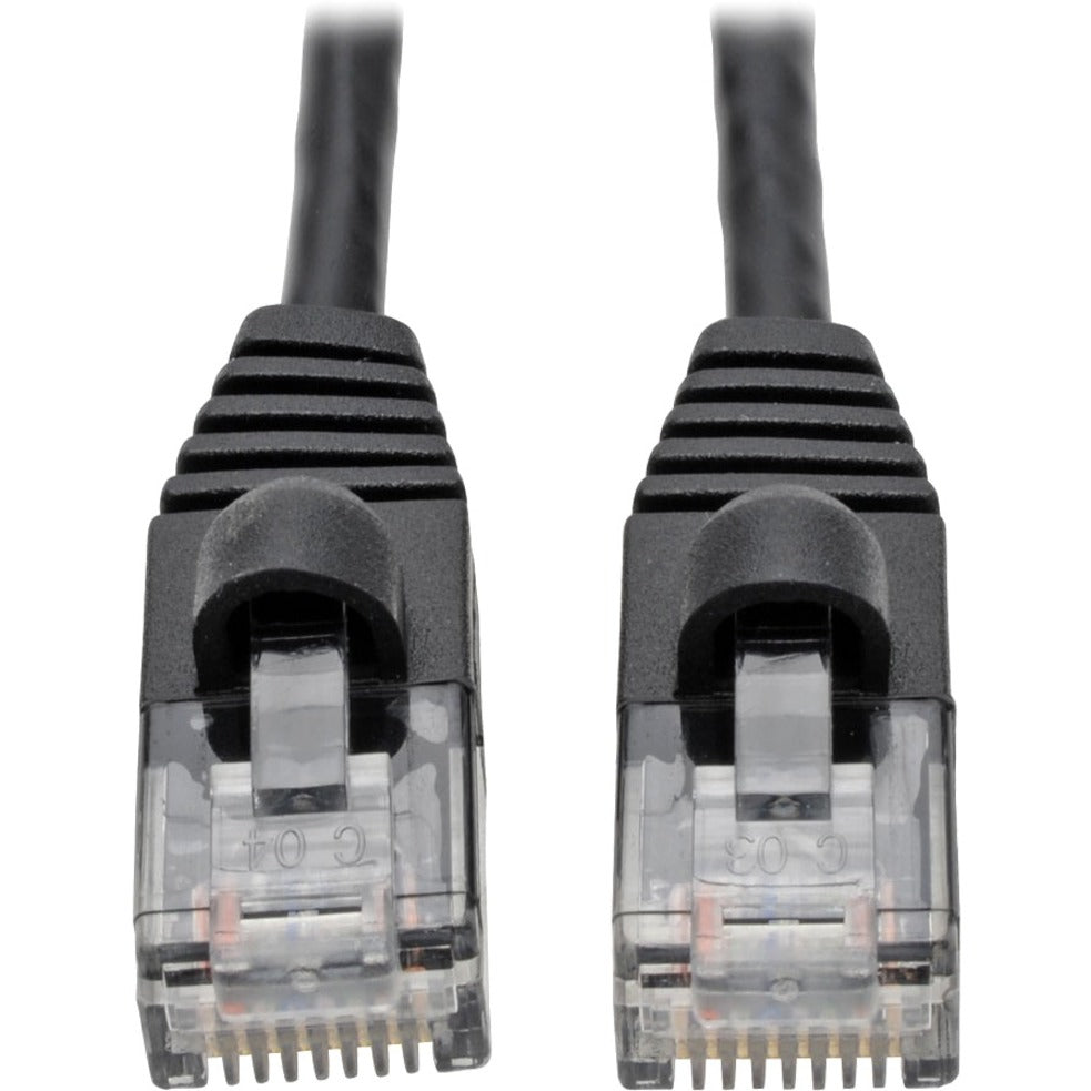 Tripp Lite N261-S04-BK Gigabit Cat.6a UTP Patch Network Cable, 4 ft, Molded, Stranded, Snagless, Black