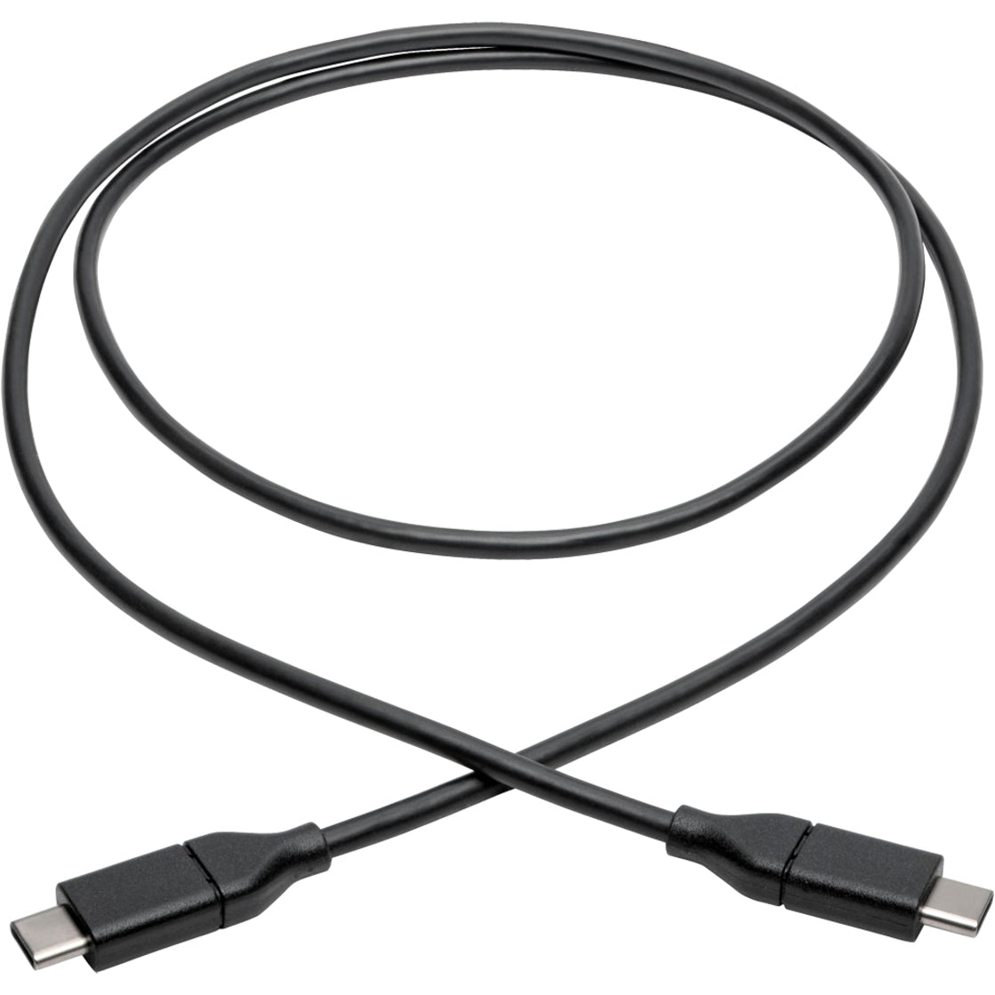 Tripp Lite U040-003-C-5A USB 2.0 Hi-Speed Cable with 5A Rating, USB-C to USB-C (M/M), 3 ft., Molded, Corrosion Resistant, Strain Relief, EMI/RF Protection, Reversible