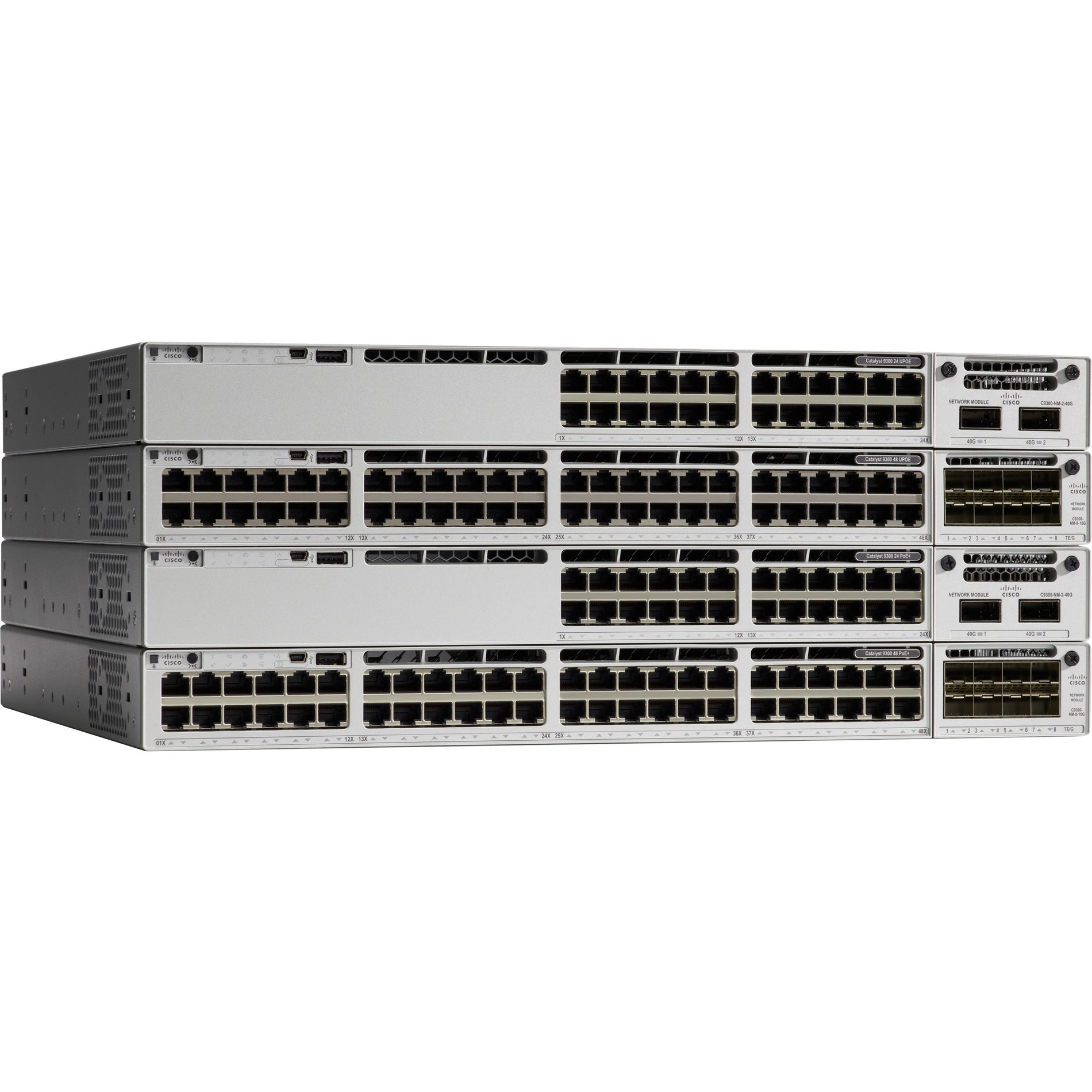 Cisco C9300-24UX-A Catalyst C9300-24UX Ethernet Switch, 24 x Gigabit Ethernet Network, Manageable, Rack-mountable
