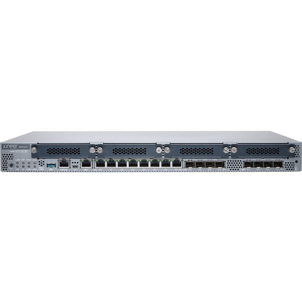 Juniper SRX340-SYS-JB SRX340 Router, 8 Ports, Gigabit Ethernet, 1U Rack-mountable