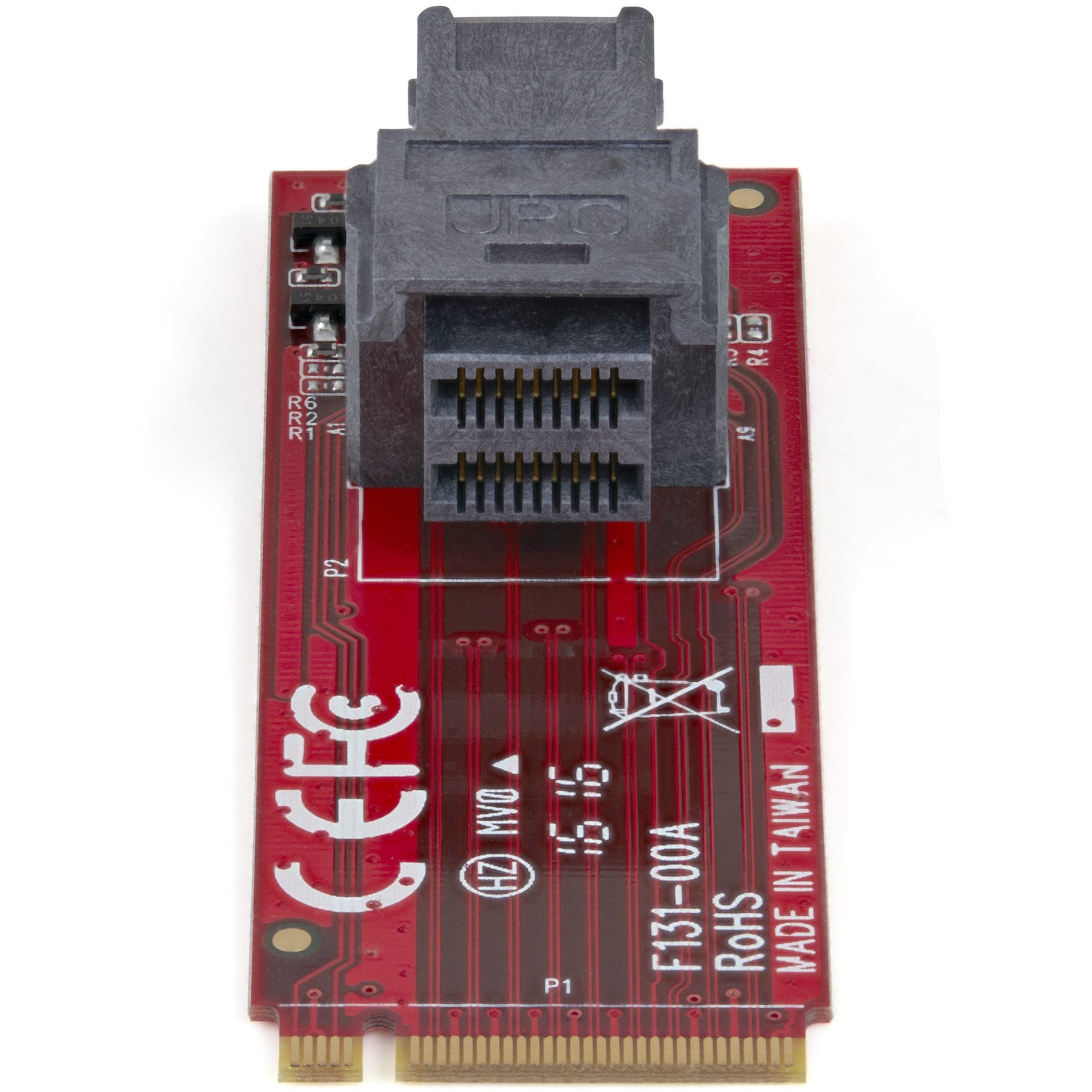 StarTech.com M2E4SFF8643 U.2 to M.2 Adapter for U.2 NVMe SSD, PCIe x4 Host Interface, Red