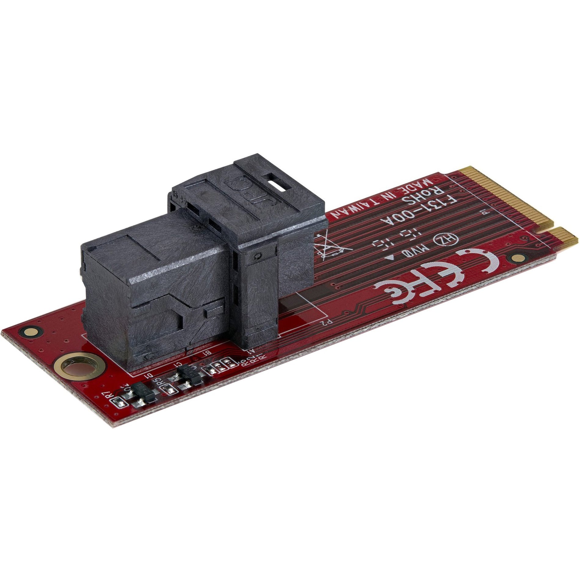 StarTech.com M2E4SFF8643 U.2 to M.2 Adapter for U.2 NVMe SSD, PCIe x4 Host Interface, Red