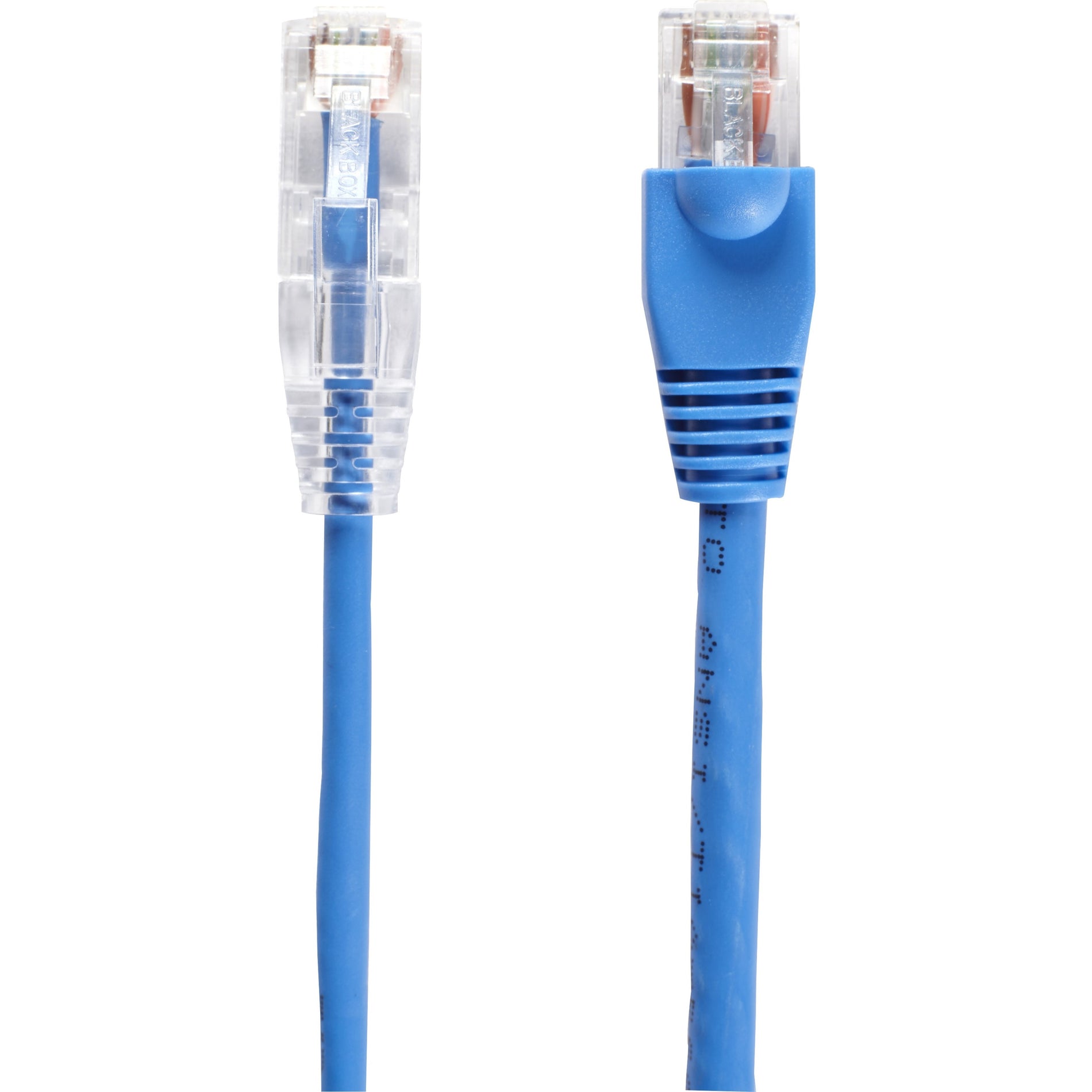 Black Box C6PC28-BL-01 Slim-Net Cat.6 UTP Patch Network Cable, 1 ft, Snagless Boot, 10 Gbit/s Data Transfer Rate, Blue