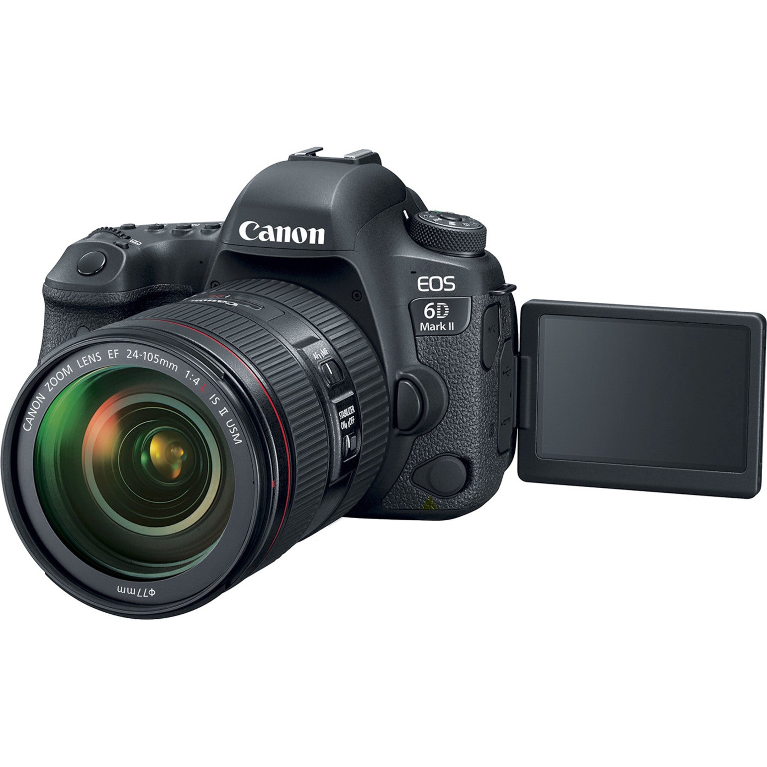 Canon 1897C009 EOS 6D Mark II Digital SLR Camera with Lens, 26.2 Megapixel, 4.4x Optical Zoom