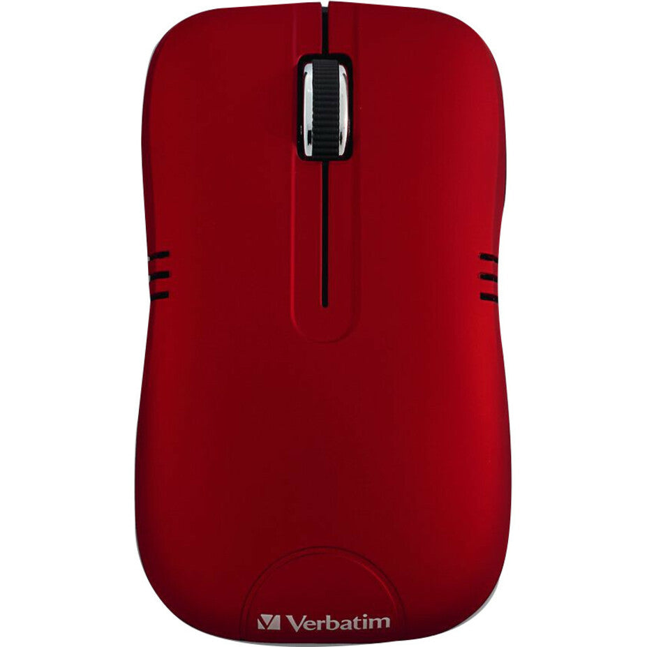 Verbatim 99767 Wireless Notebook Optical Mouse, Commuter Series - Matte Red