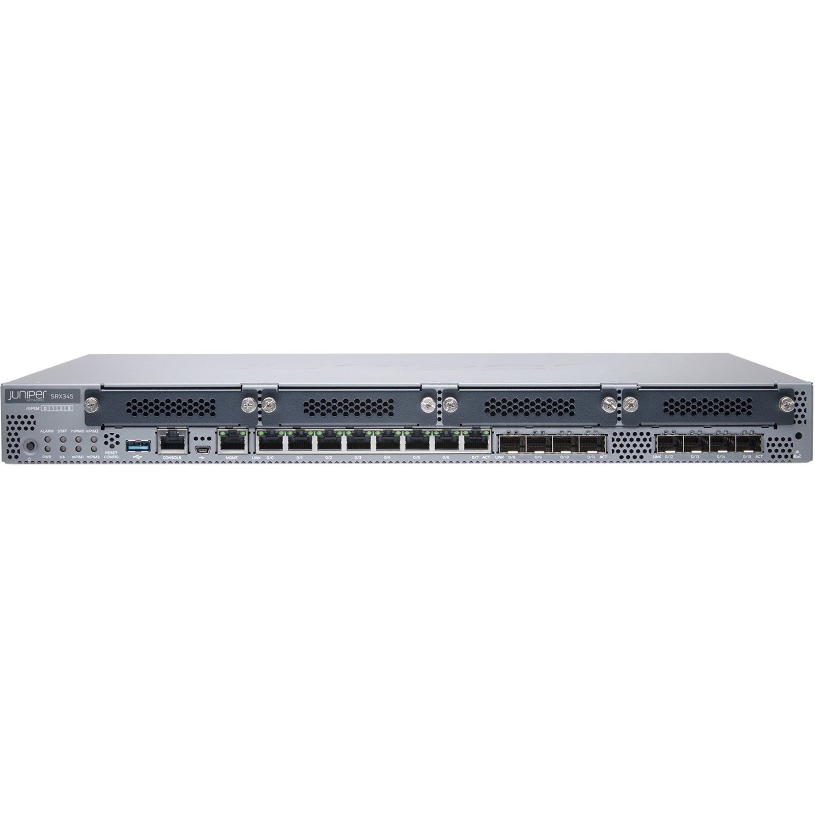 Juniper SRX345-SYS-JE-2AC SRX345 Router, 8 Ports, Gigabit Ethernet, 1U Rack-mountable
