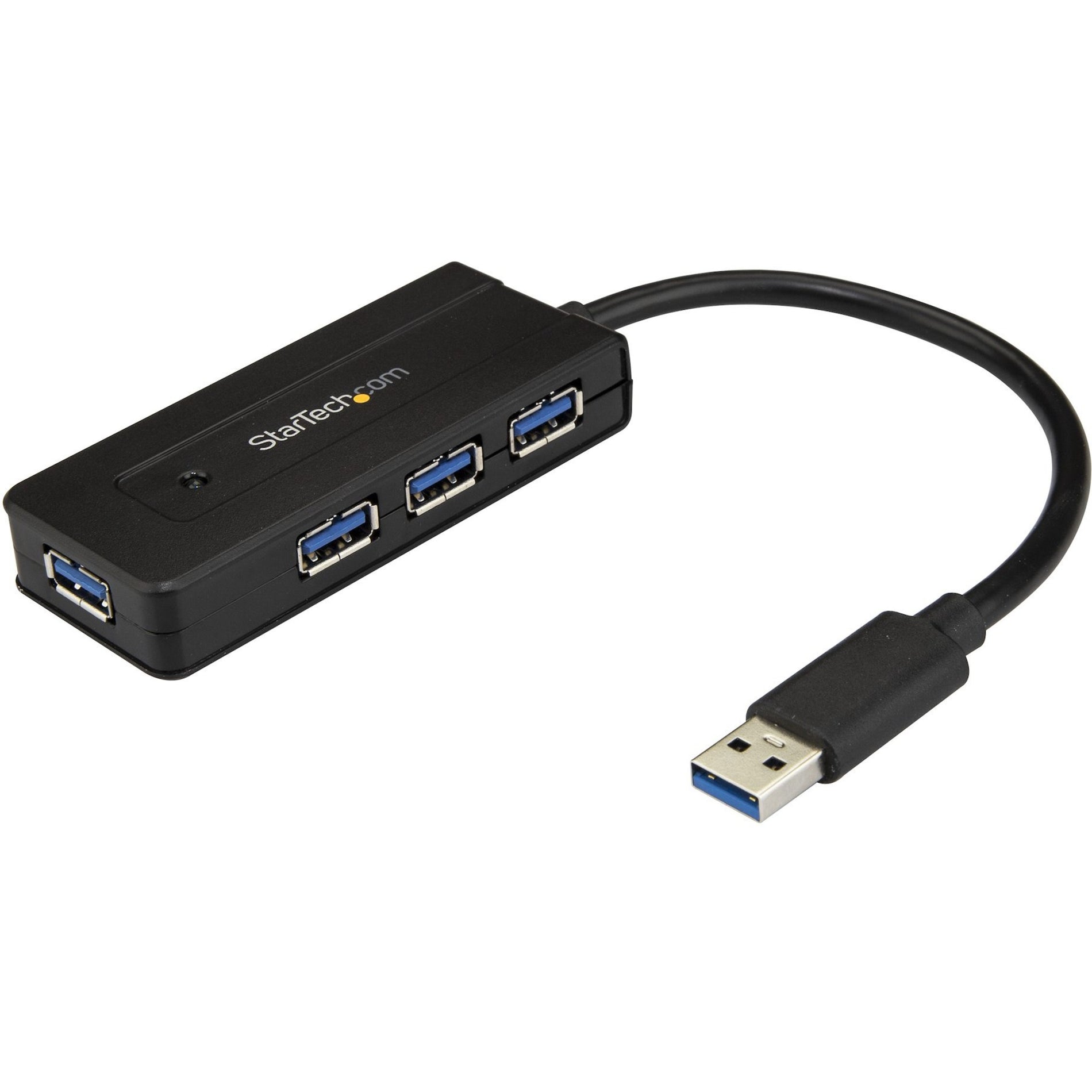 StarTech.com ST4300MINI 4-Port USB 3.0 Hub - Small USB with Charge Port, Powered USB 3.0 Hub Includes Power Adapter - USB Port Extender