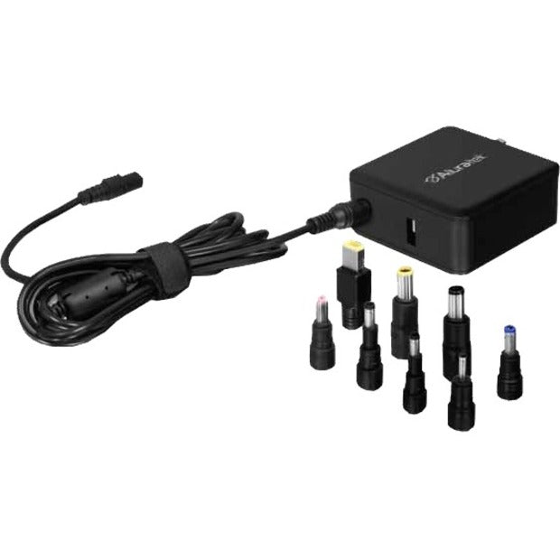 Aluratek ANPA02F Universal Power Adapter for Laptops / Chromebooks / Ultrabooks, 65W AC Adapter with 8 Tips