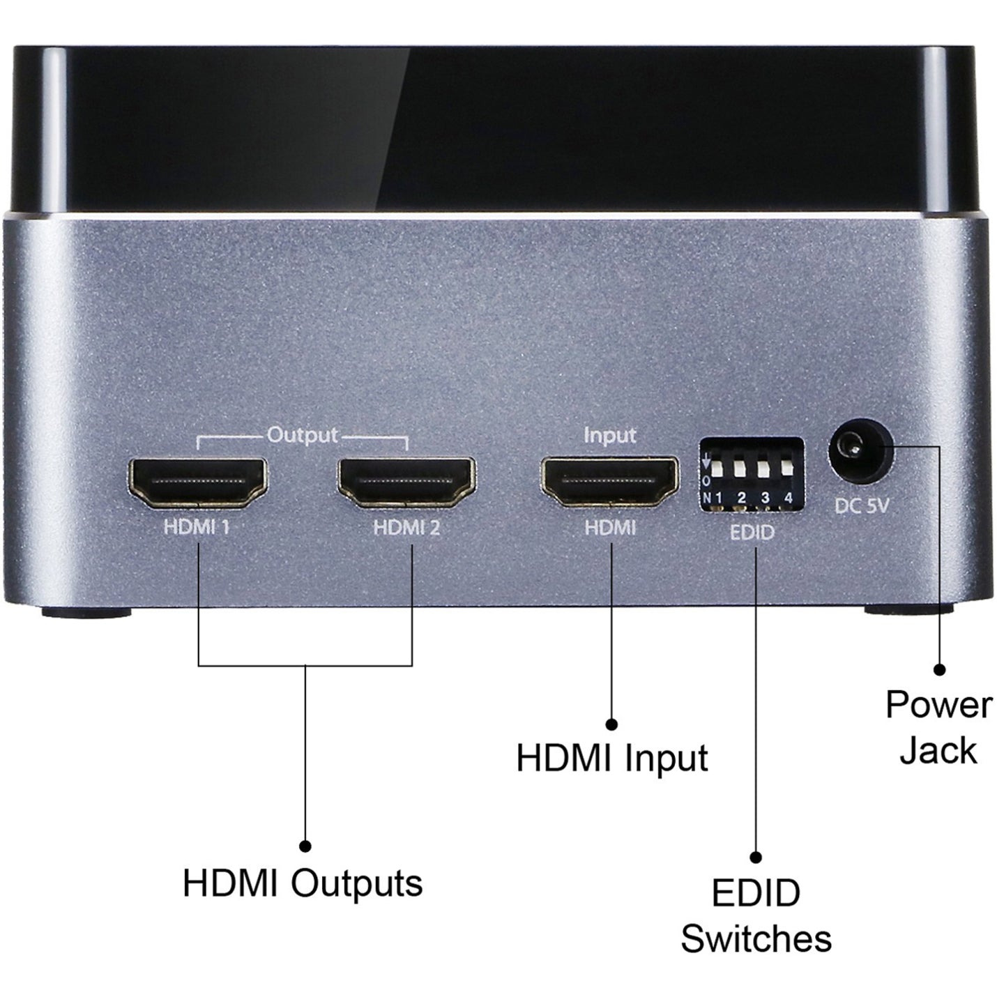 SIIG CE-H22K12-S1 Premium 2-Port HDMI Splitter with EDID - 4Kx2K 60Hz, Distributes HDMI Signal to 2 Displays