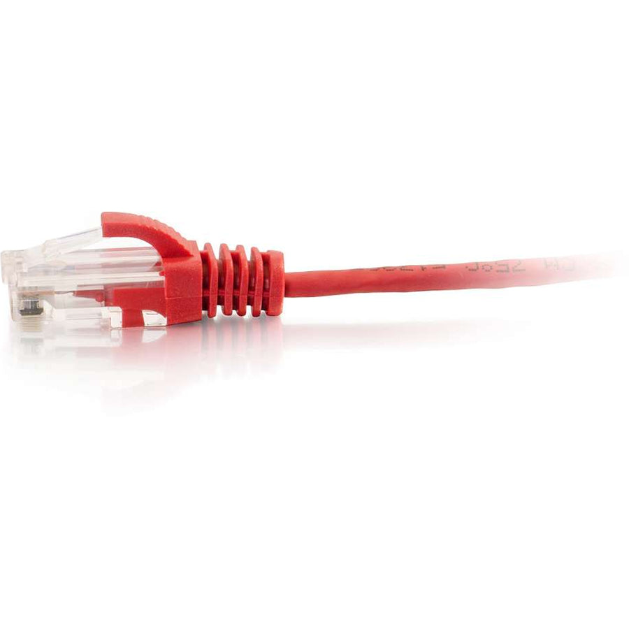 C2G 01166 3ft Cat6 Slim Snagless Ethernet Cable, Red, Lifetime Warranty