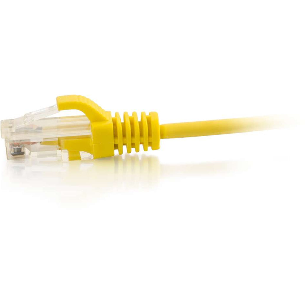 C2G 01171 2ft Cat6 Slim Snagless Ethernet Cable, Yellow, Lifetime Warranty