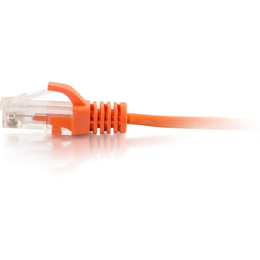 C2G 01176 3ft Cat6 Slim Snagless Ethernet Cable, Orange, Lifetime Warranty