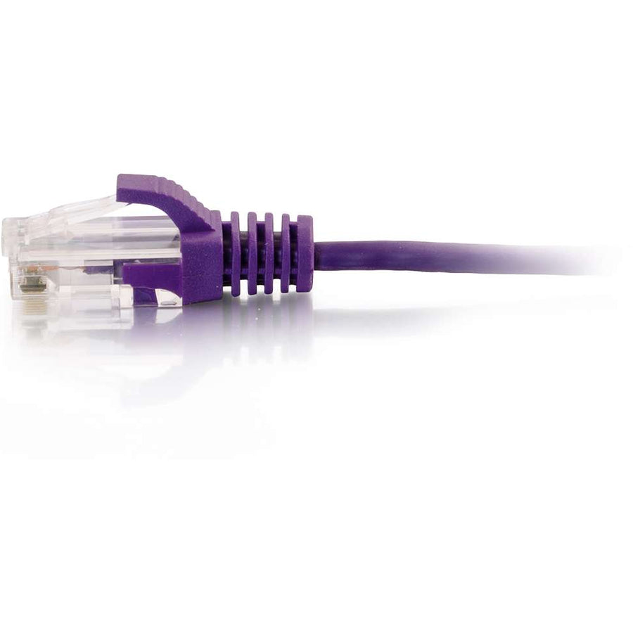 C2G 01181 3ft Cat6 Slim Snagless Ethernet Cable, Purple, UTP, Molded, Lifetime Warranty