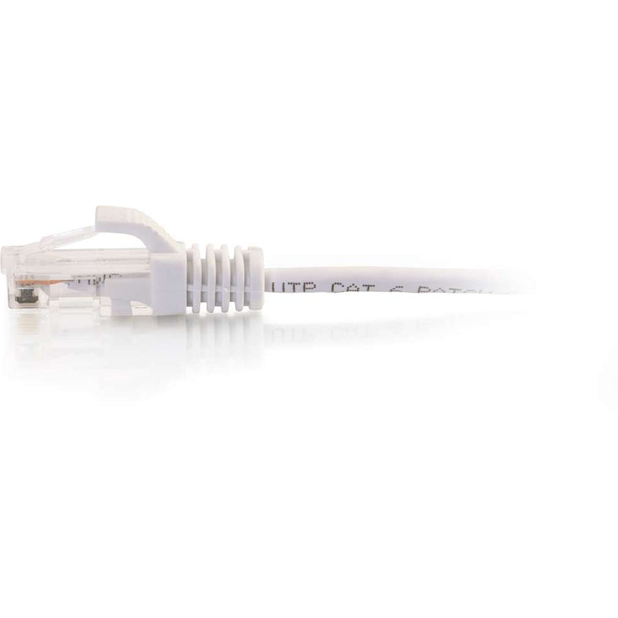C2G 01188 7ft Cat6 Slim Snagless Ethernet Cable, White - High-Speed Internet Connection for Network Devices