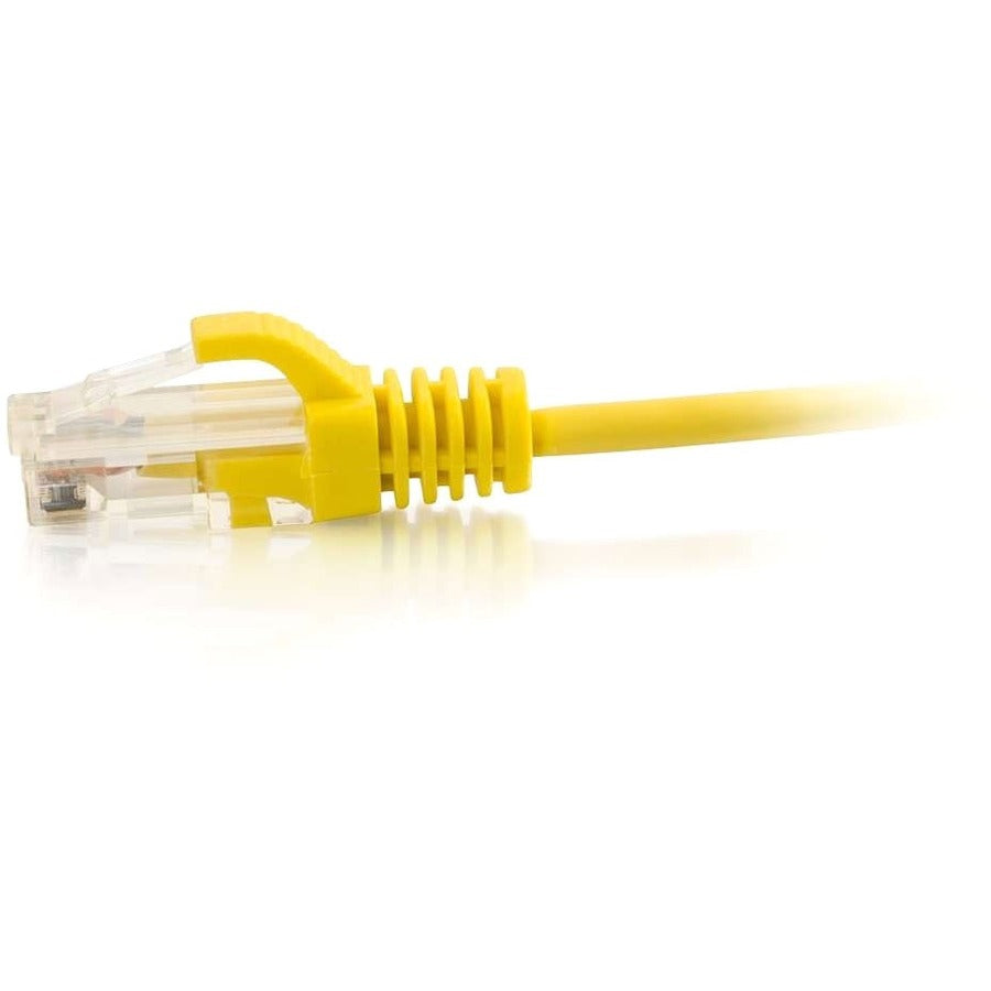 C2G 01174 10ft Cat6 Slim Snagless Ethernet Cable, Yellow, 10 Gbit/s Data Transfer Rate