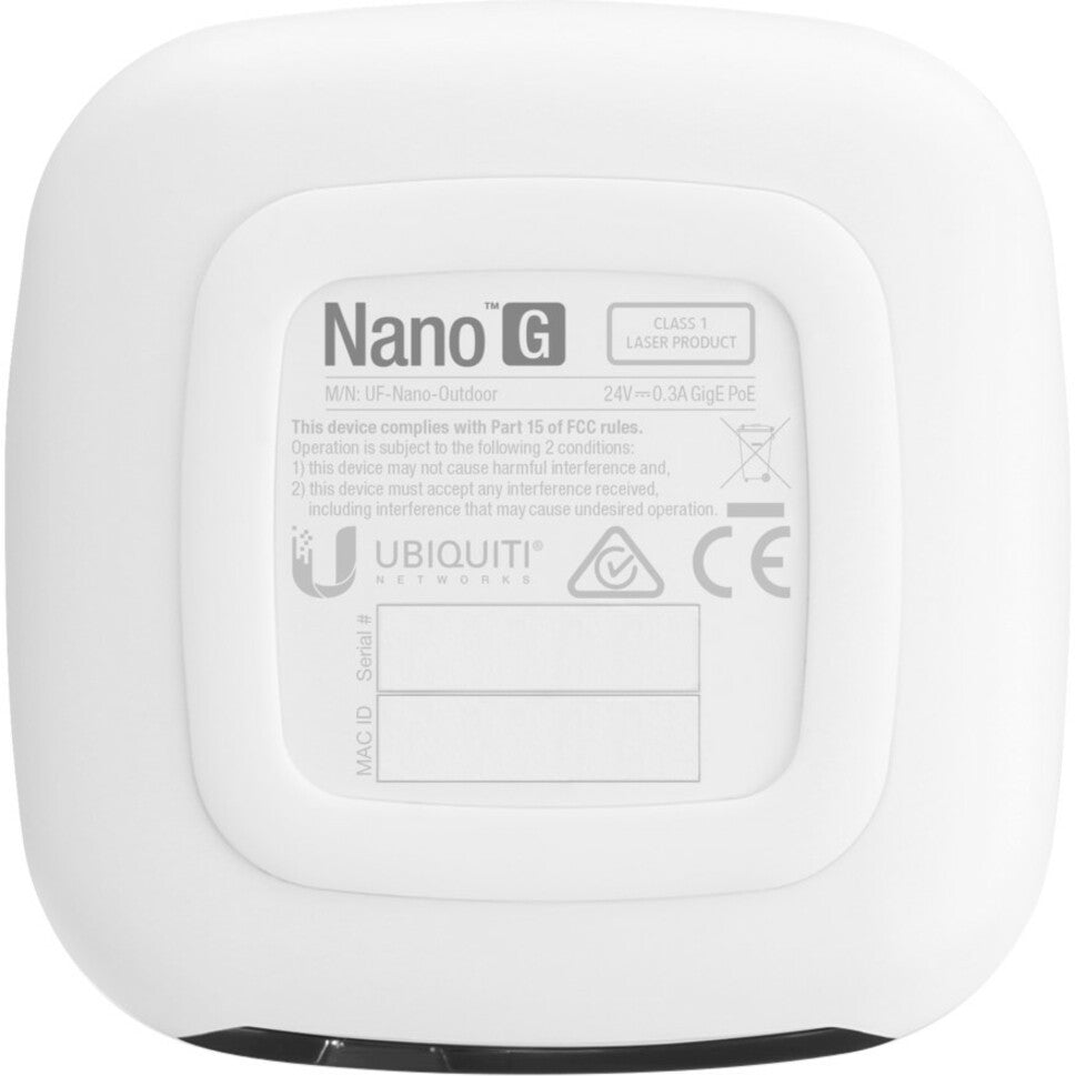 Ubiquiti UF-NANO UFiber Nano G Polycarbonate Passive Optical Network CPE, Indoor Network Wall Mountable