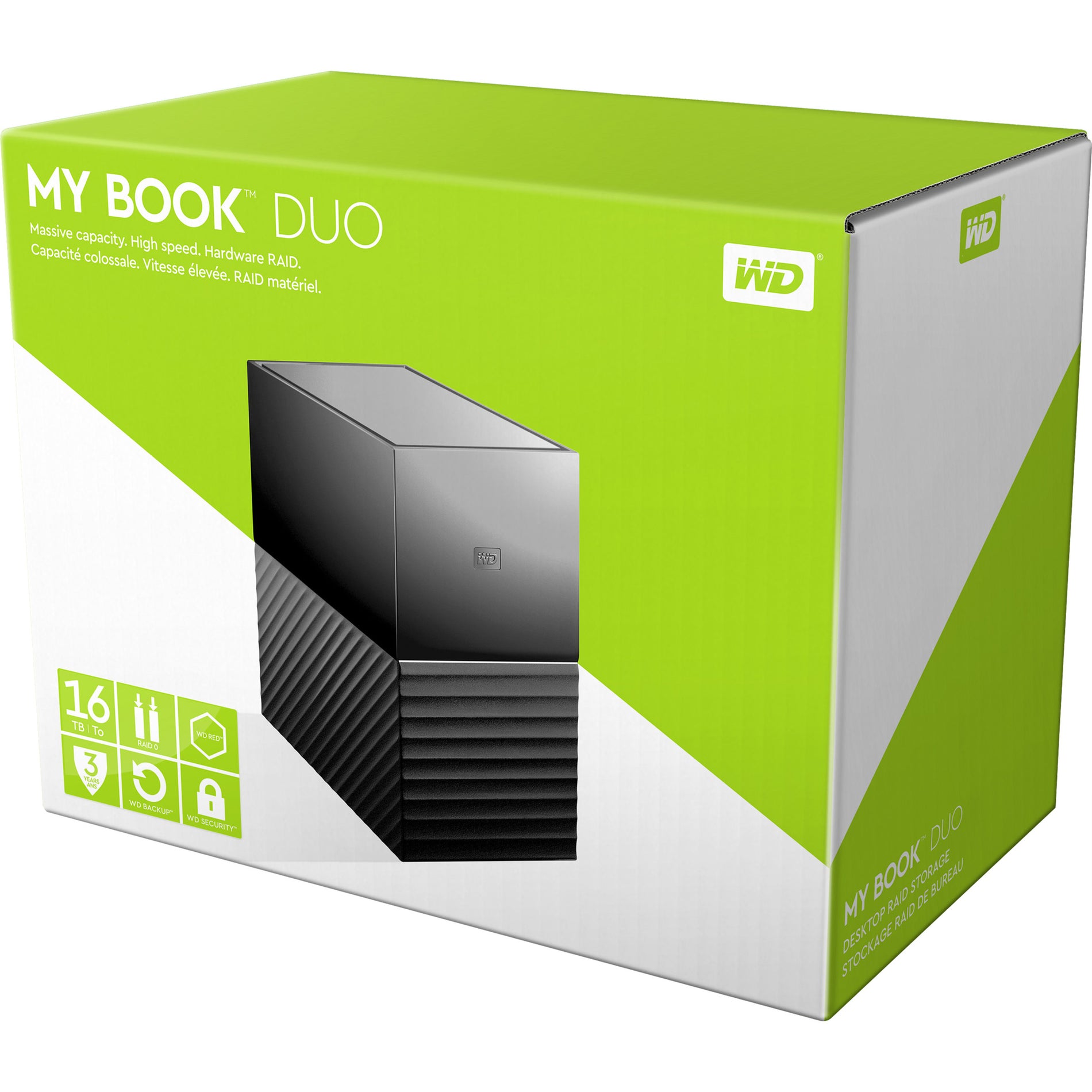 WD WDBFBE0160JBK-NESN My Book Duo 16TB Desktop RAID, USB 3.1, 3 Year Warranty