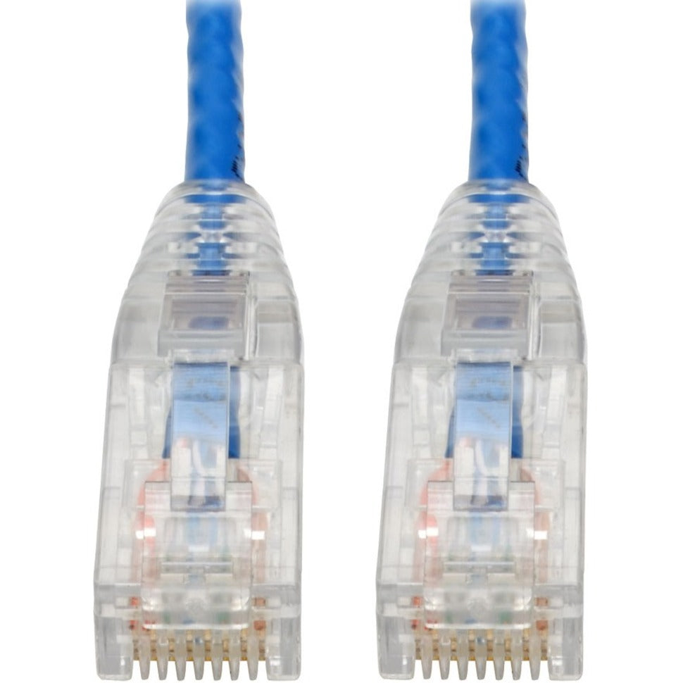 Tripp Lite N201-S6N-BL Cat6 Gigabit Snagless Molded Slim UTP Patch Cable (RJ45 M/M), Blue, 6 in.