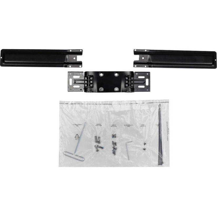 Ergotron 98-101-009 Dual Monitor Double-Hinged Bow Mounting Bracket, Black - Supports 2 Monitors up to 25" and 28 lbs