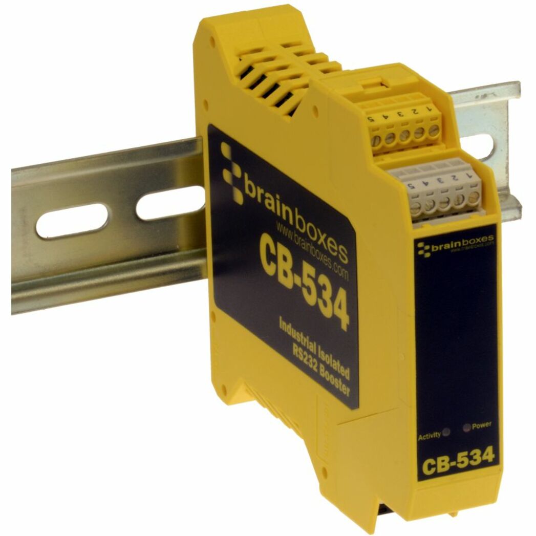 Brainboxes CB-534 Industrial Isolated RS232 Booster, Lifetime Warranty, TAA Compliant, United Kingdom