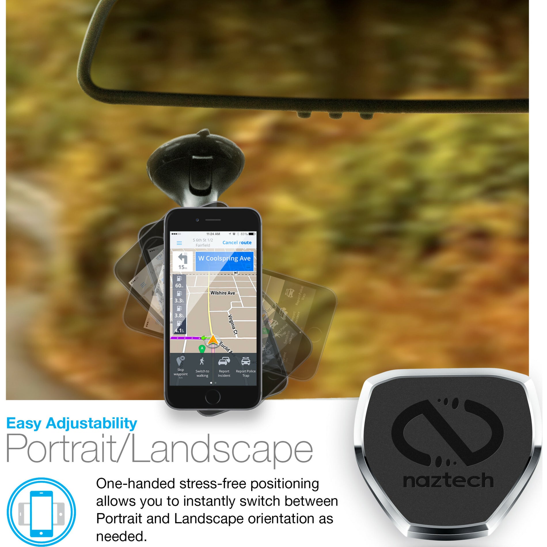 Hypercel 13575 MagBuddy Windshield Mount, Powerful Suction Cup for Secure Cell Phone and Smartphone Mounting