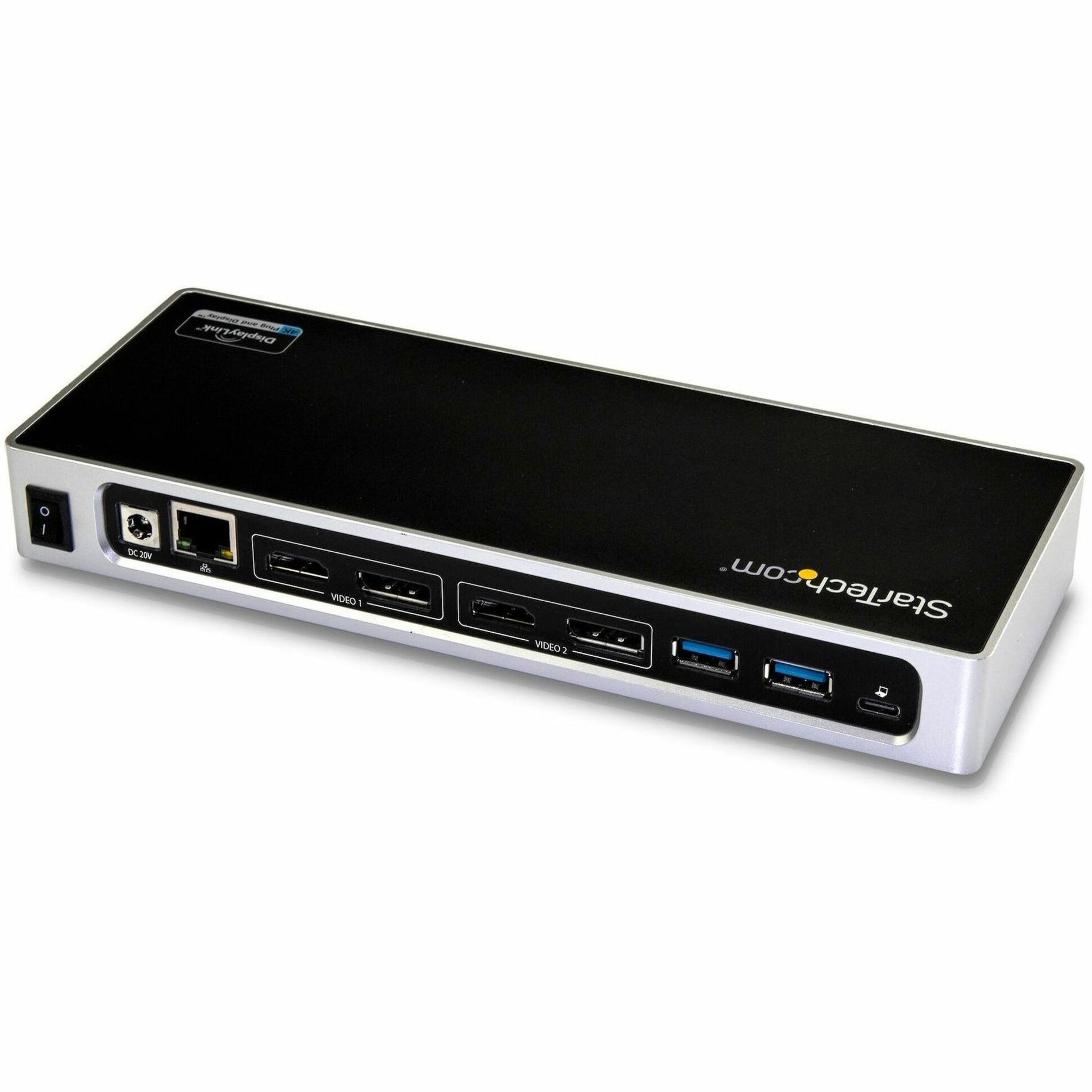 StarTech.com DK30A2DH Dual-4K Docking Station with 6 x USB 3.0 Ports, Universal Laptop Docking Station - Dual HDMI, Dual DP, HDMI & DP 60Hz