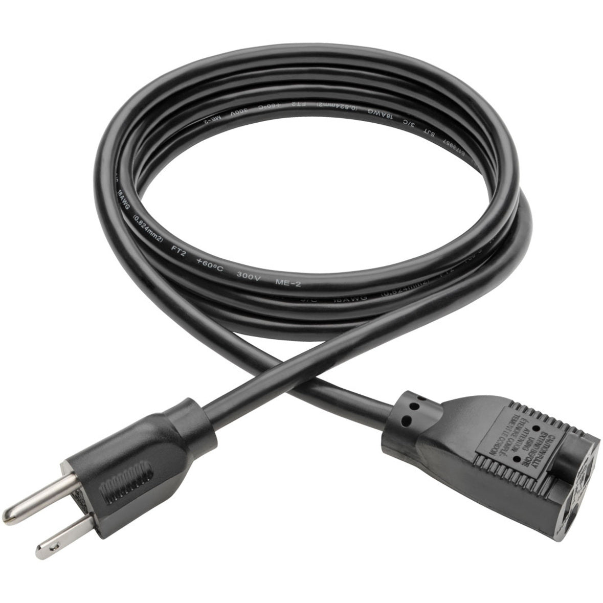 Tripp Lite P022-006 Power Extension Cord, 6 ft, 10A, 120V AC, Black