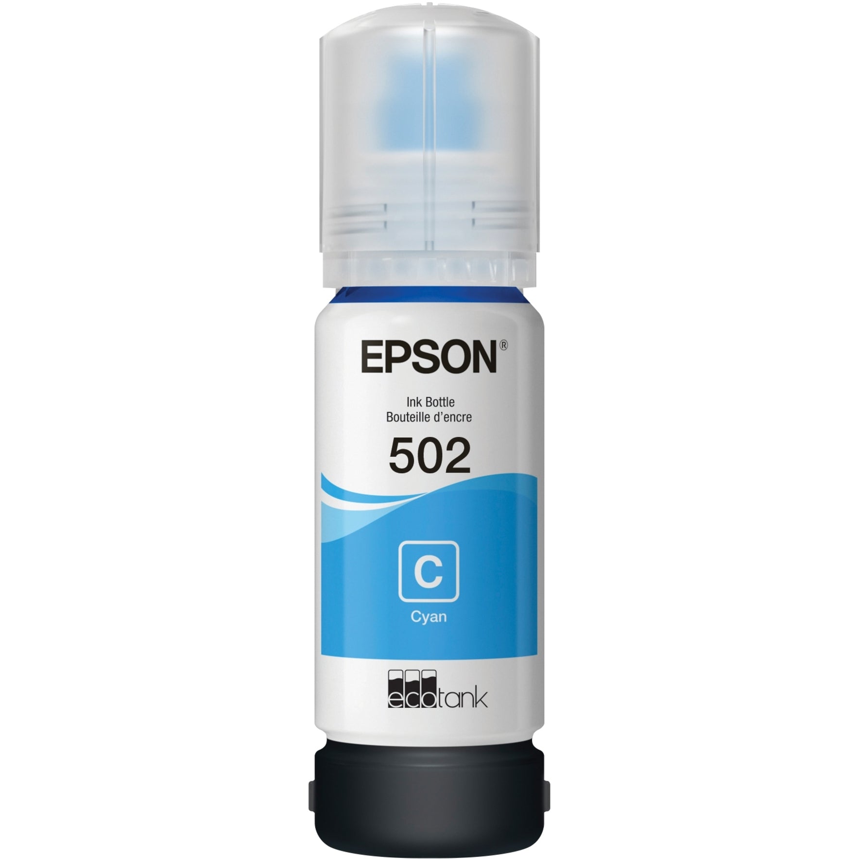 Epson T502 T502220-S Cyan Ink Bottle - Ink Refill Kit, Cyan