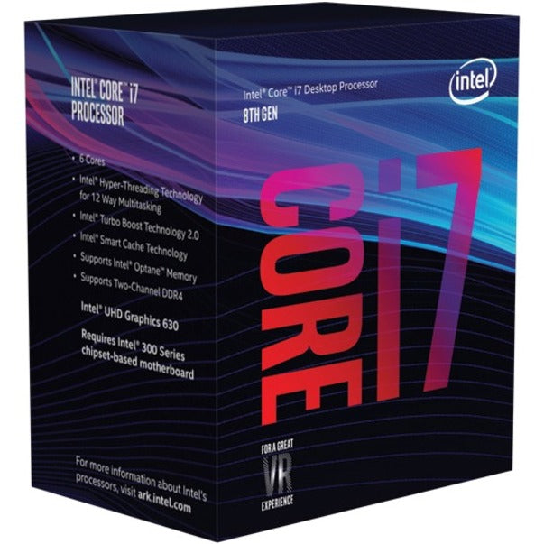Intel CM8068403358316 Core i7-8700 Hexa-core Processor, 3.2GHz, 12MB Cache, LGA-1151 Socket