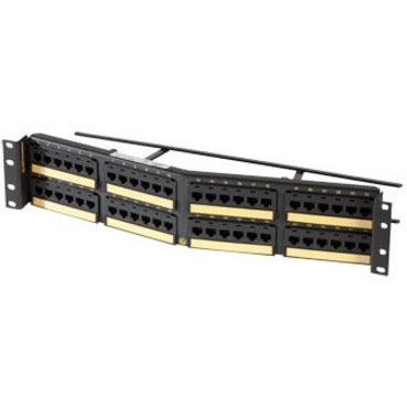 Ortronics PHA6AU48 Clarity Cat6a 48 Port Angled Panel - Network Patch Panel