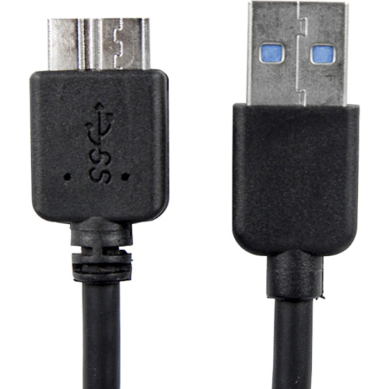 Rocstor Y10C168-B1 3ft SuperSpeed USB 3.0 Type A to USB Micro B Cable, Black